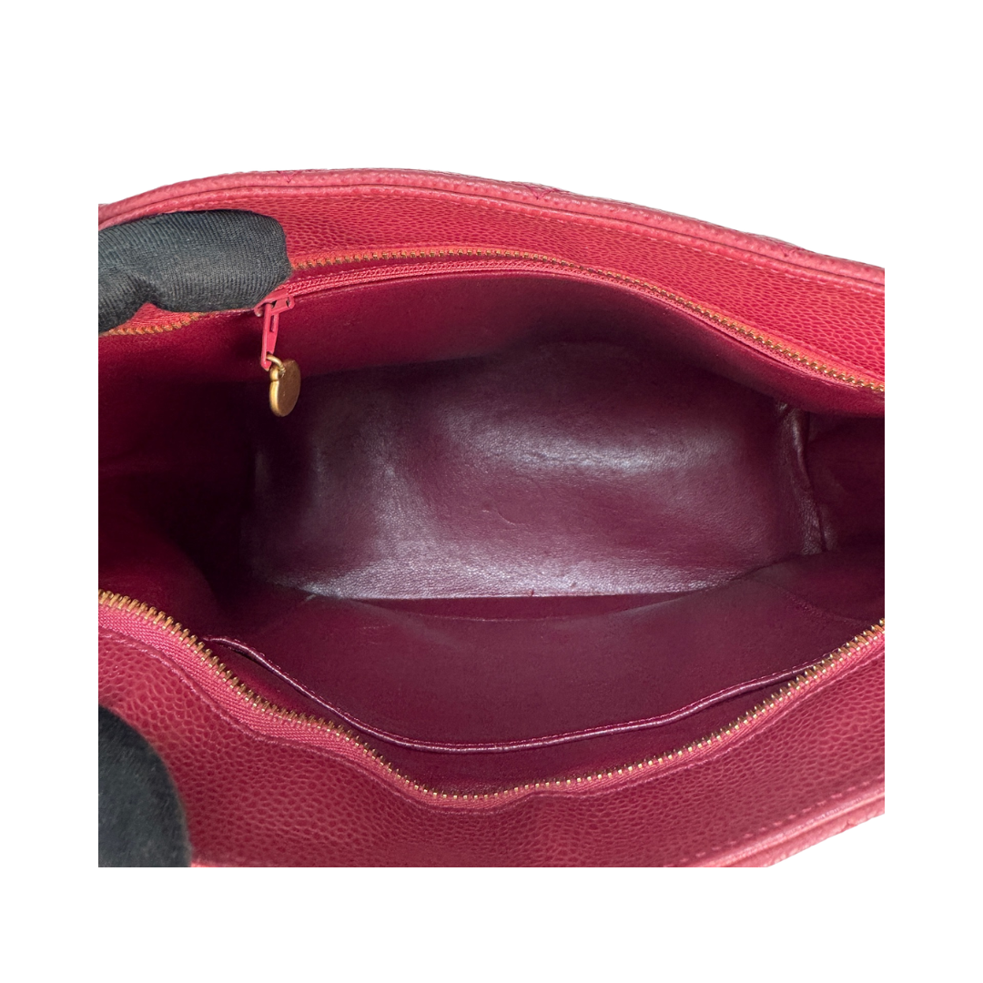 Chanel Pink Caviar Medallion Tote