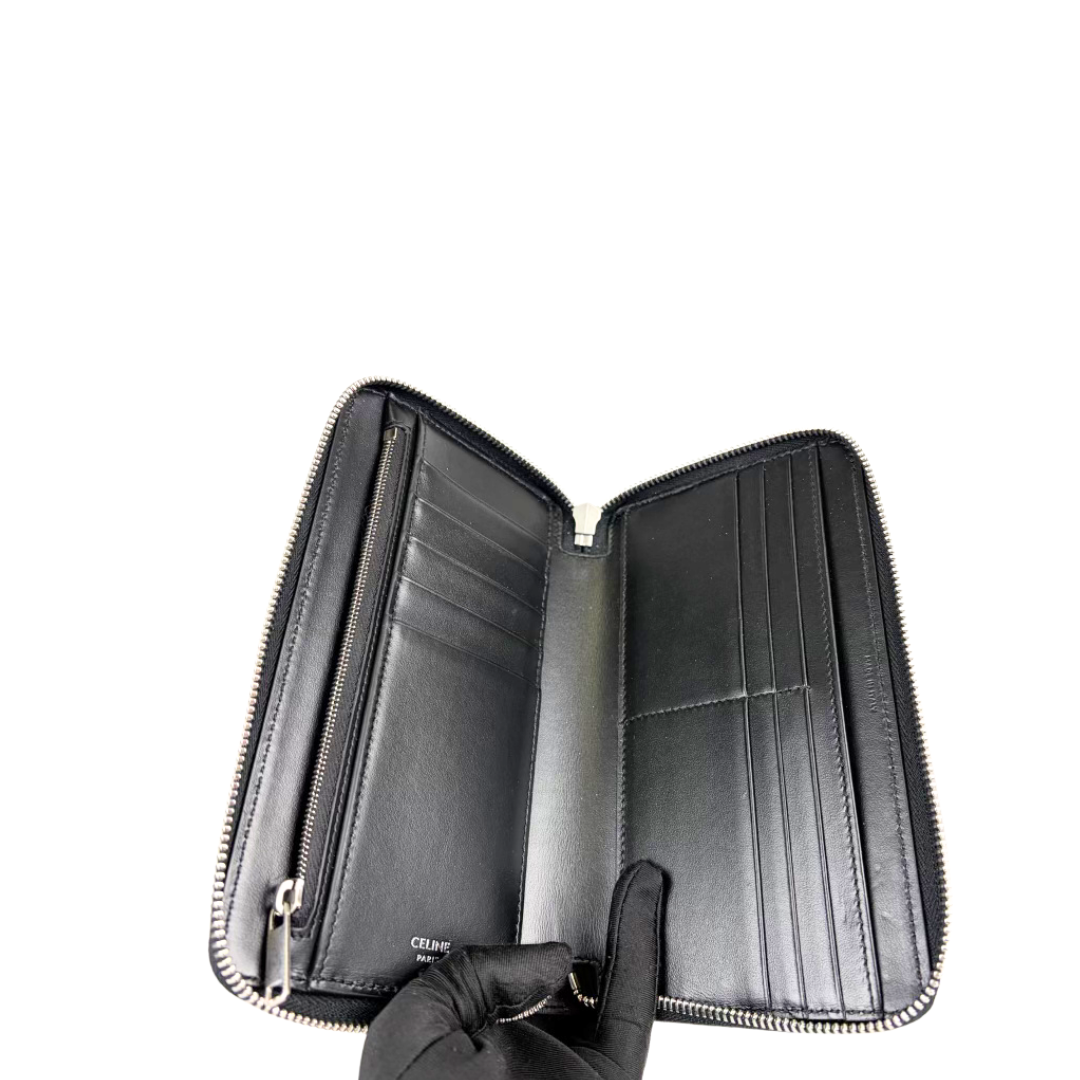 Celine Triomphe Canvas Large Zipper Wallet