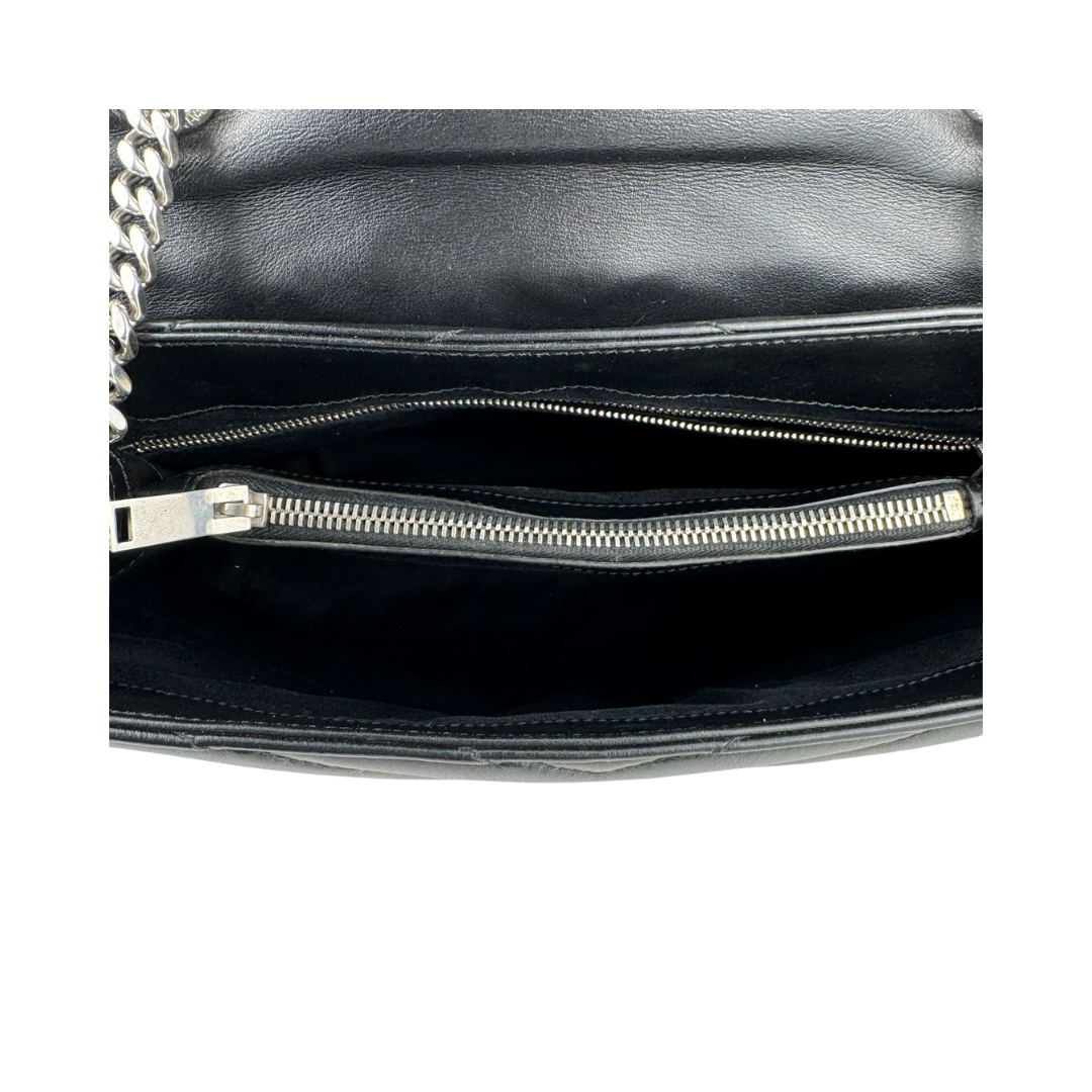 YSL Black Medium Loulou Shoulder Bag