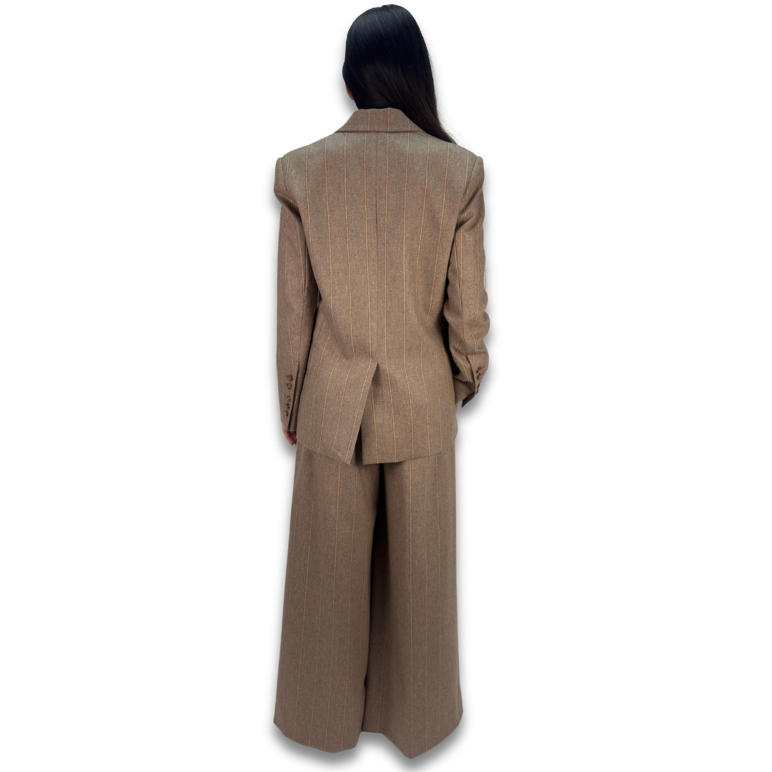 TWP Brown Striped Suit - Size XXS