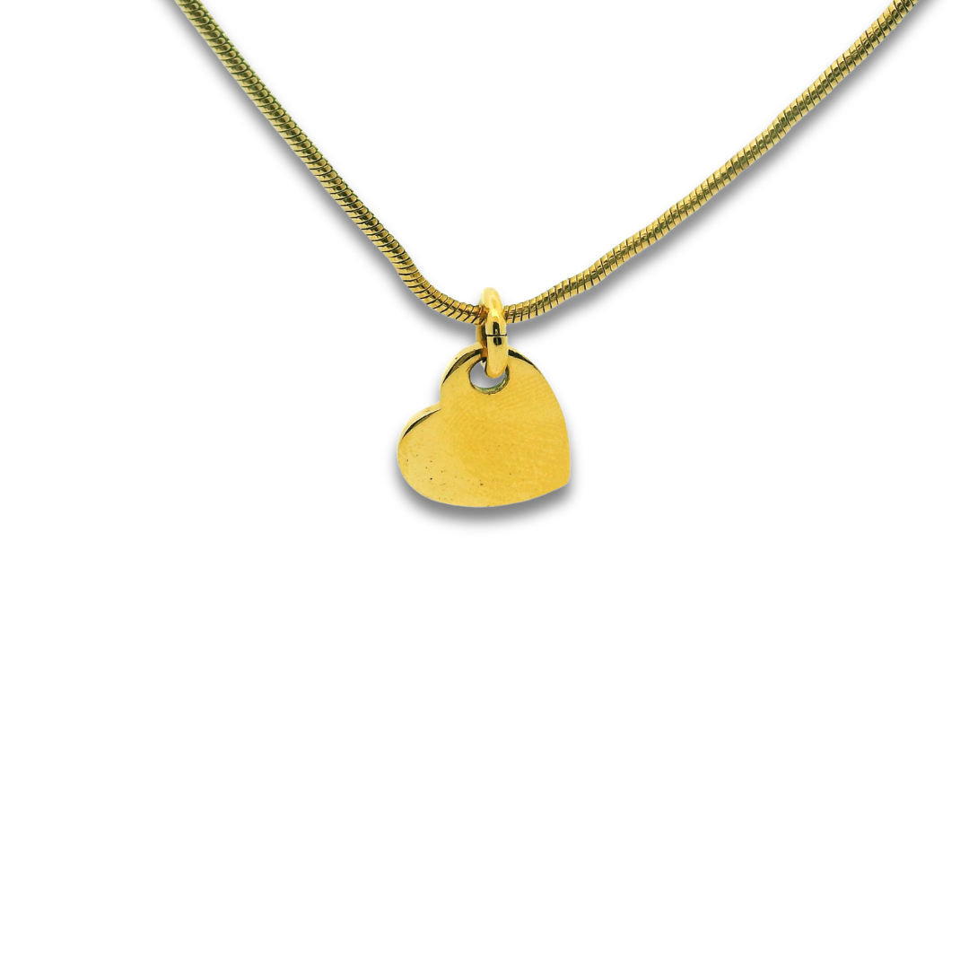 Christian Dior Heart Engraved Pendant Necklace