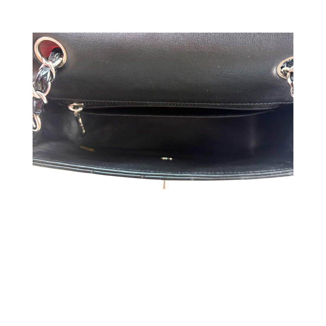 Chanel Black Patent Rectangular Mini Single Flap