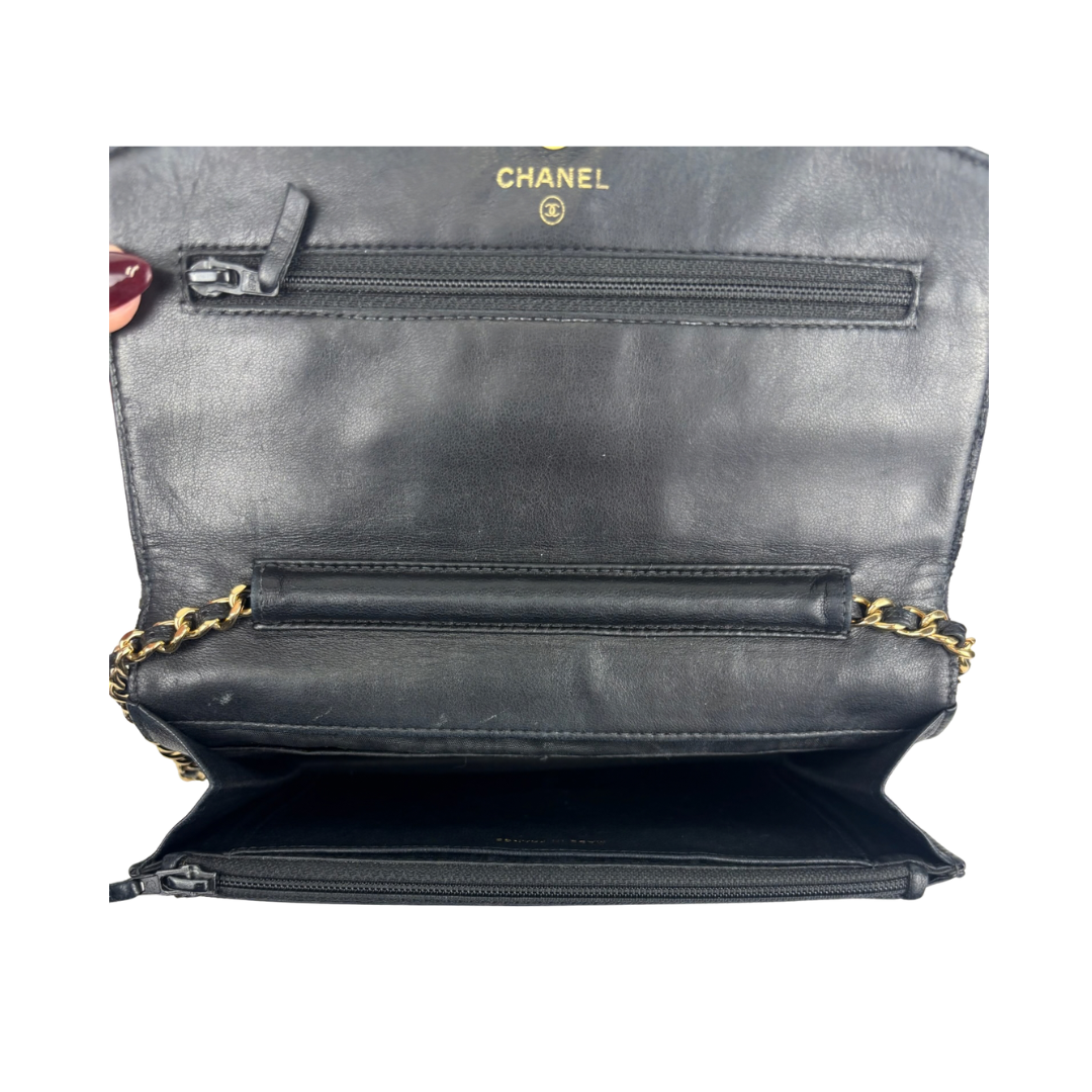 Chanel Caviar Black Classic Wallet on Chain