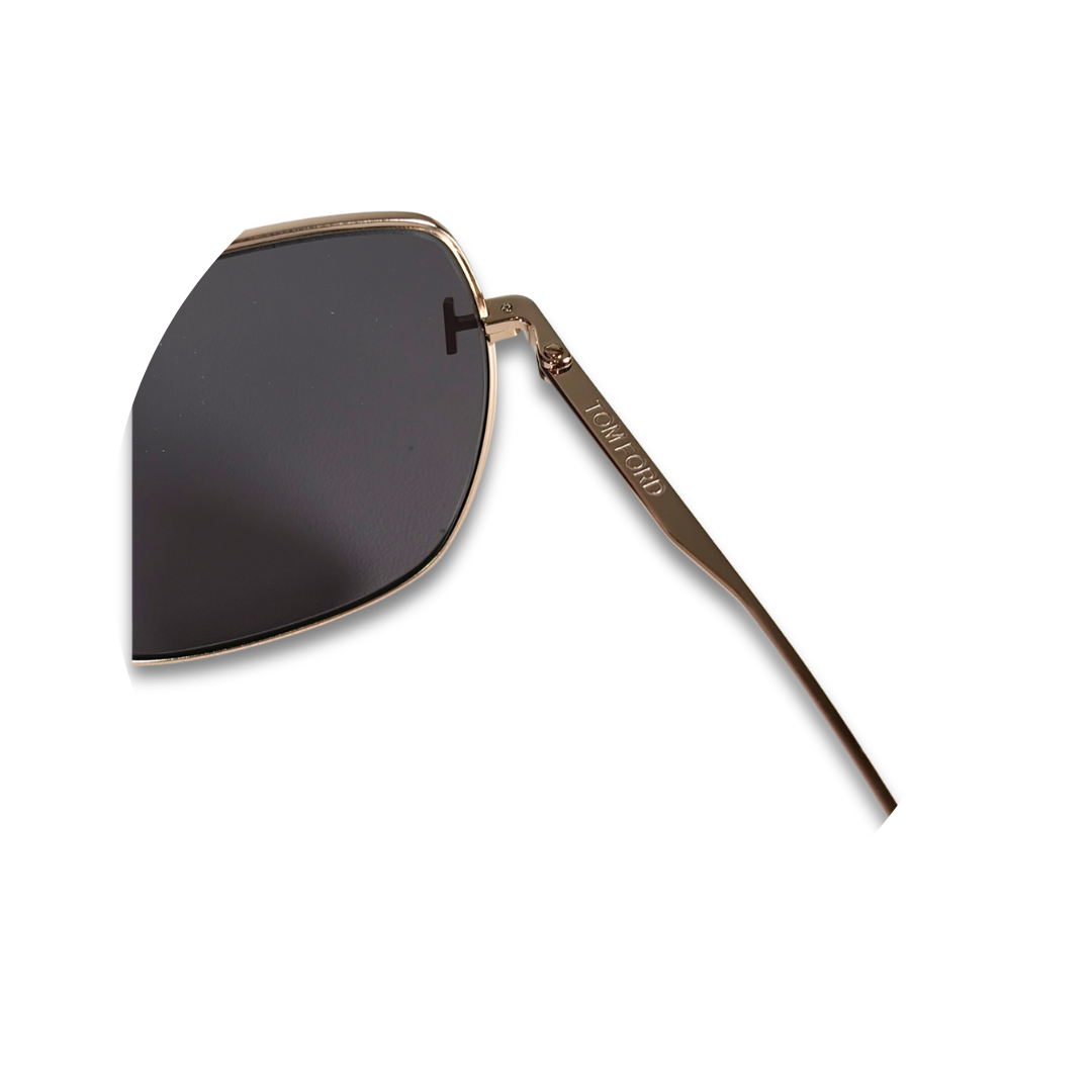 Tom Ford Gold Metal Aviator Sunglasses