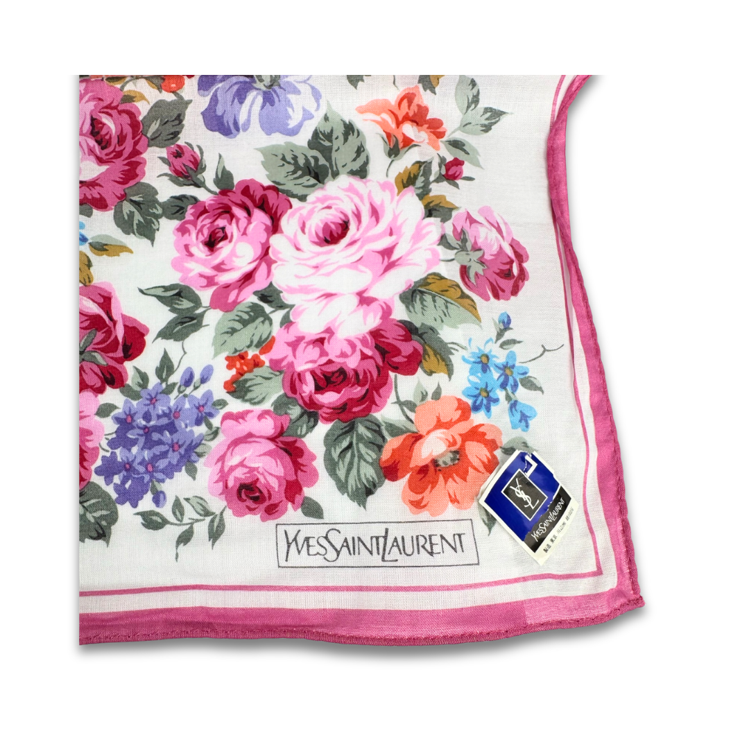 YSL Pink Floral Handkerchief
