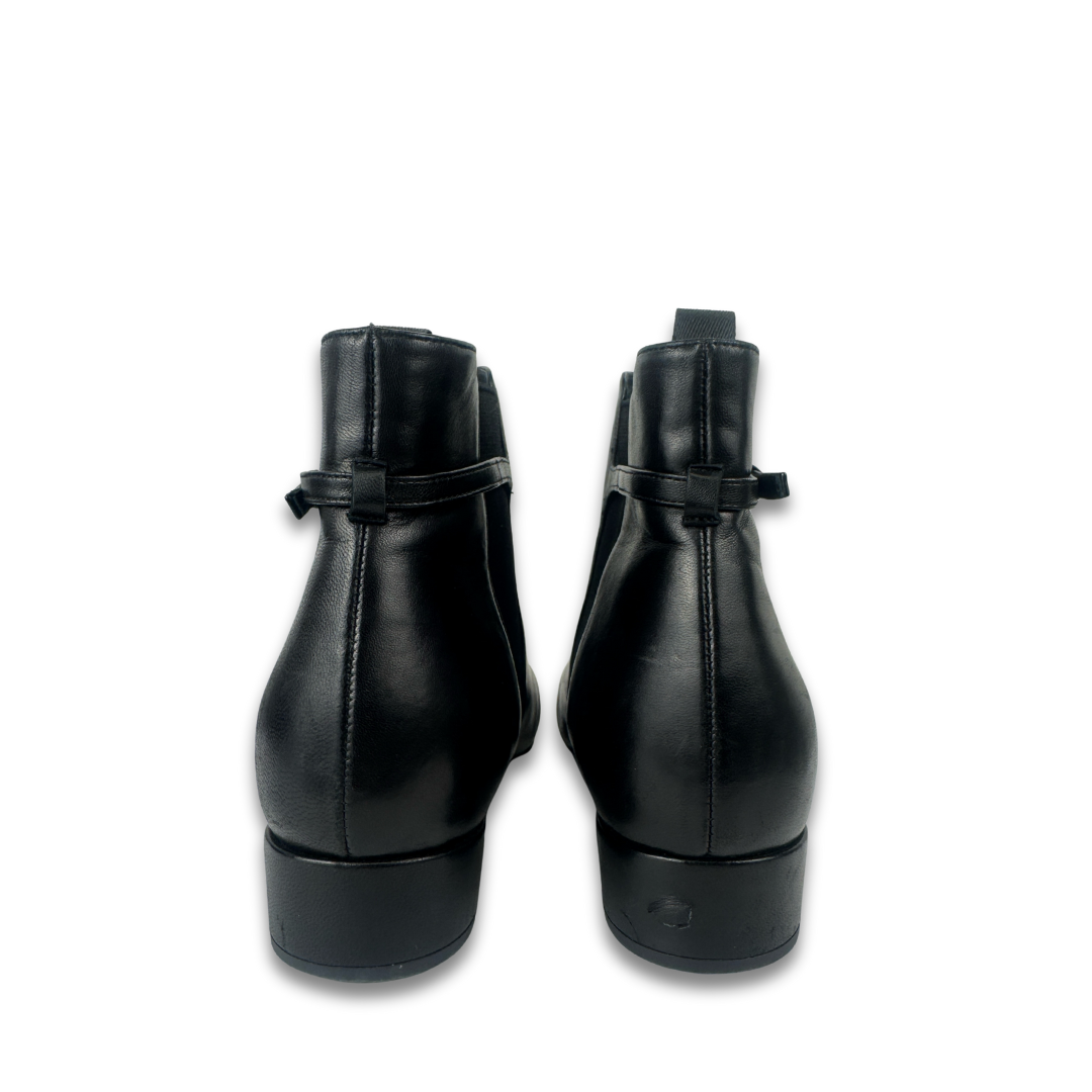 Prada Leather Buckle Booties - Size 40