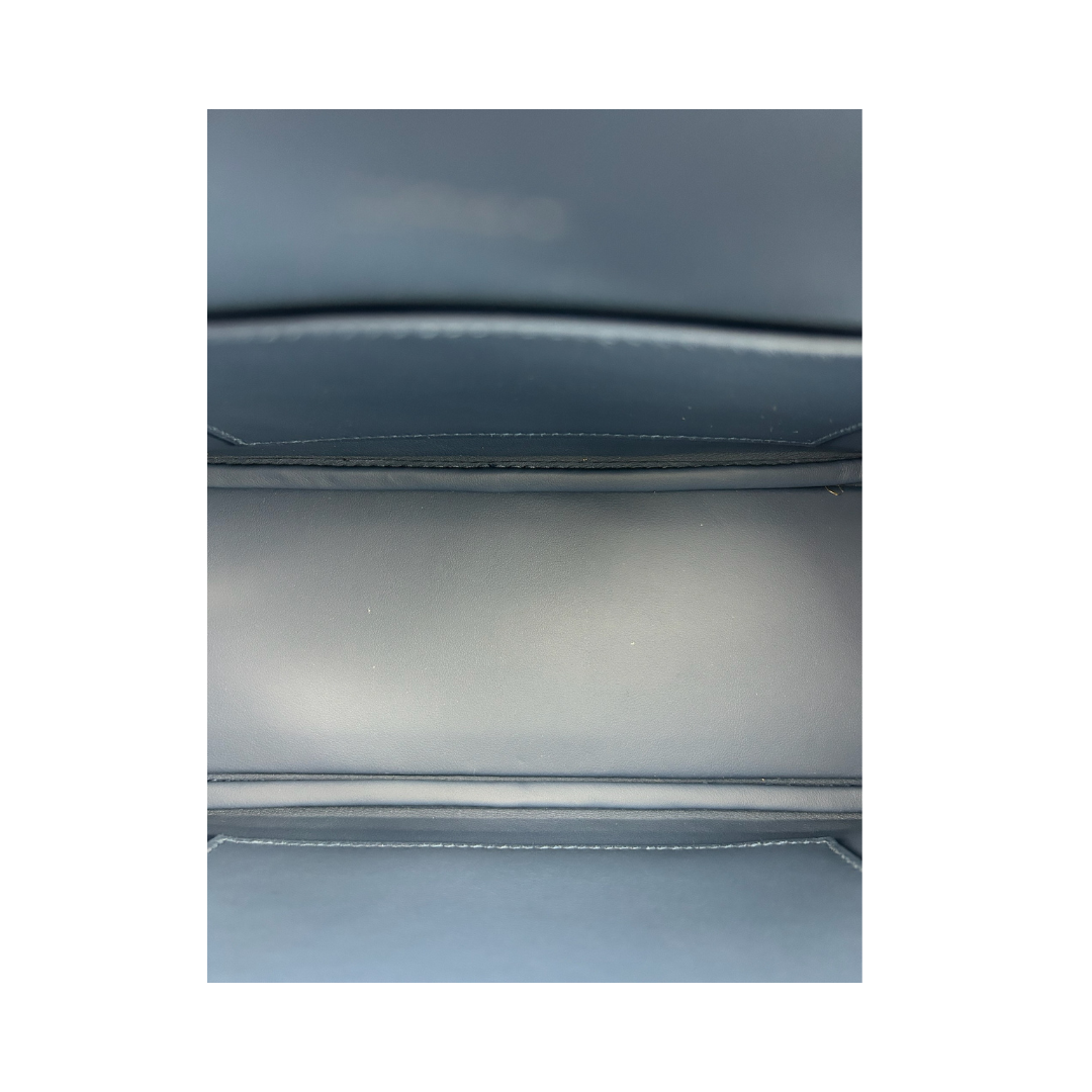 Hermès Epsom 1923 Bolide 25 Blue Tie