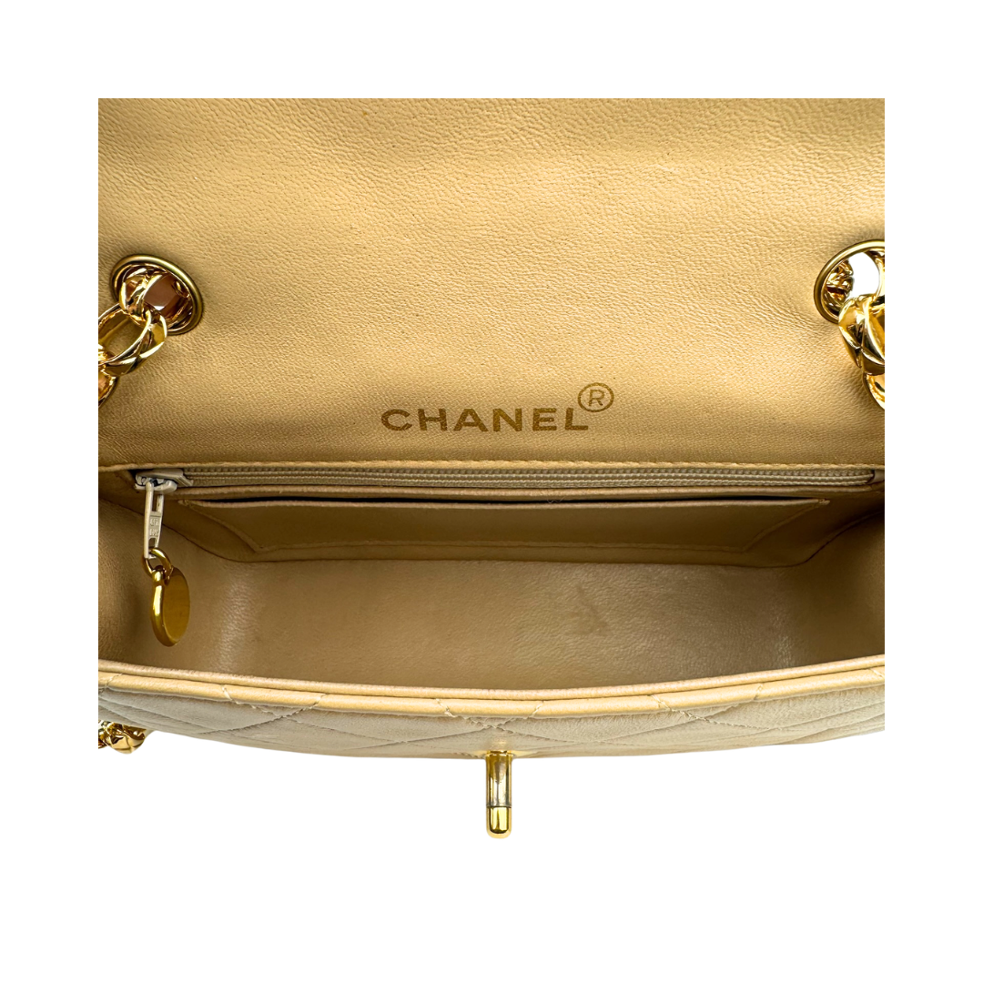 Chanel Beige Mini Bijoux Chain Flap Bag
