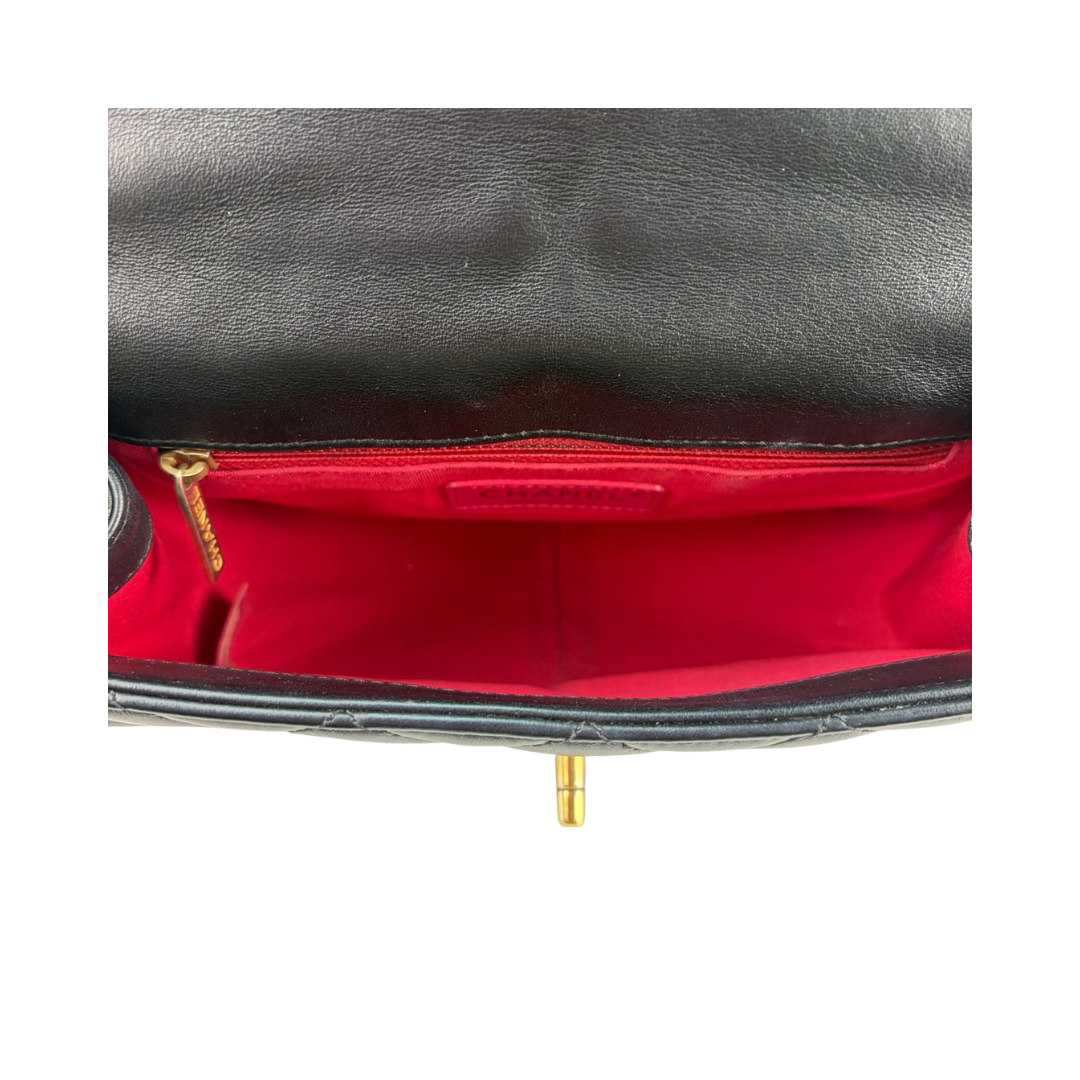 Chanel Button On Top Flap Bag