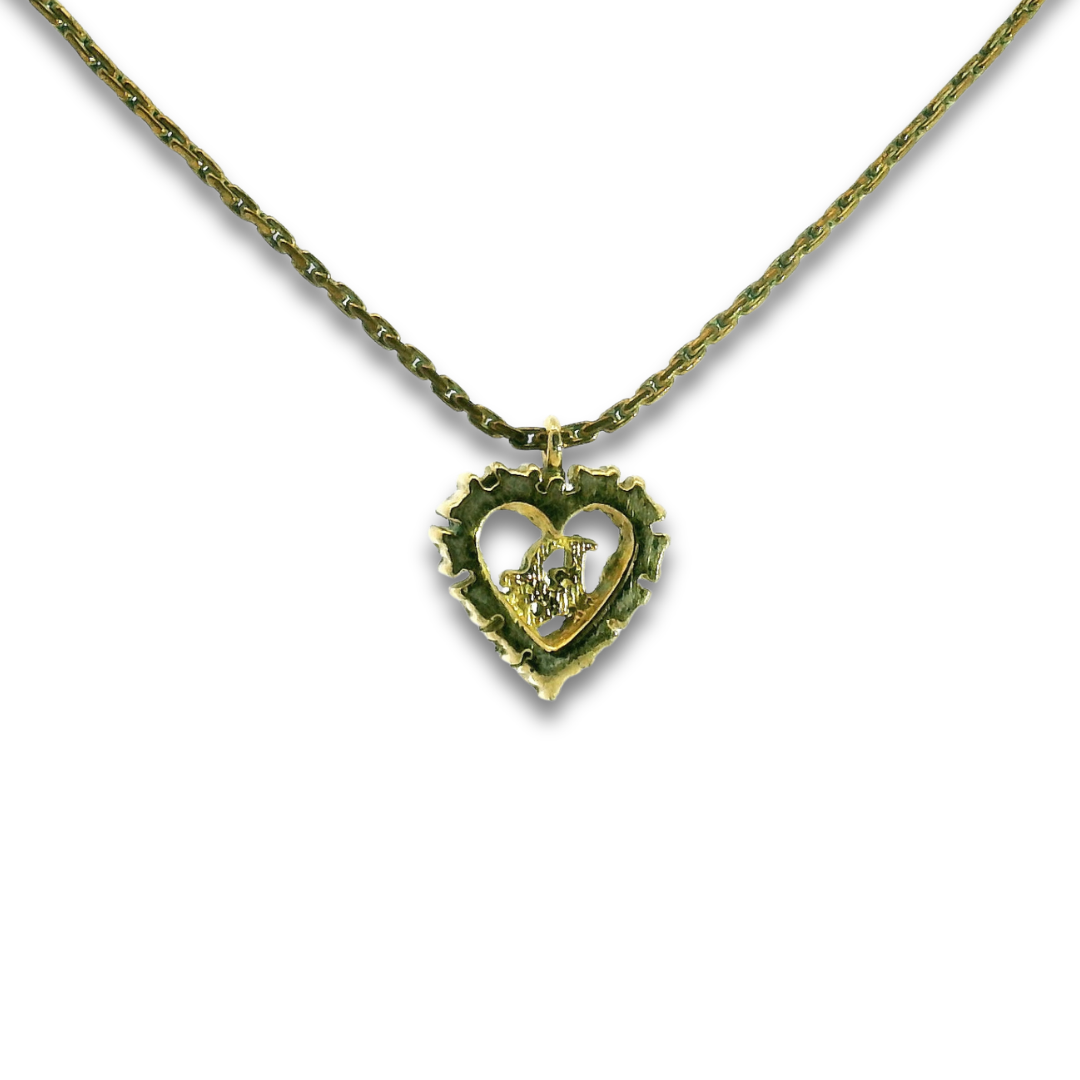Dior Crystal Heart Necklace