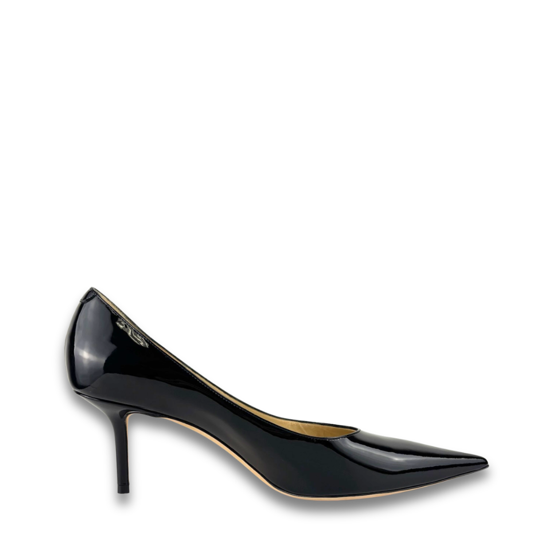 Jimmy Choo Black Patent Love 65 Pumps - Size 42