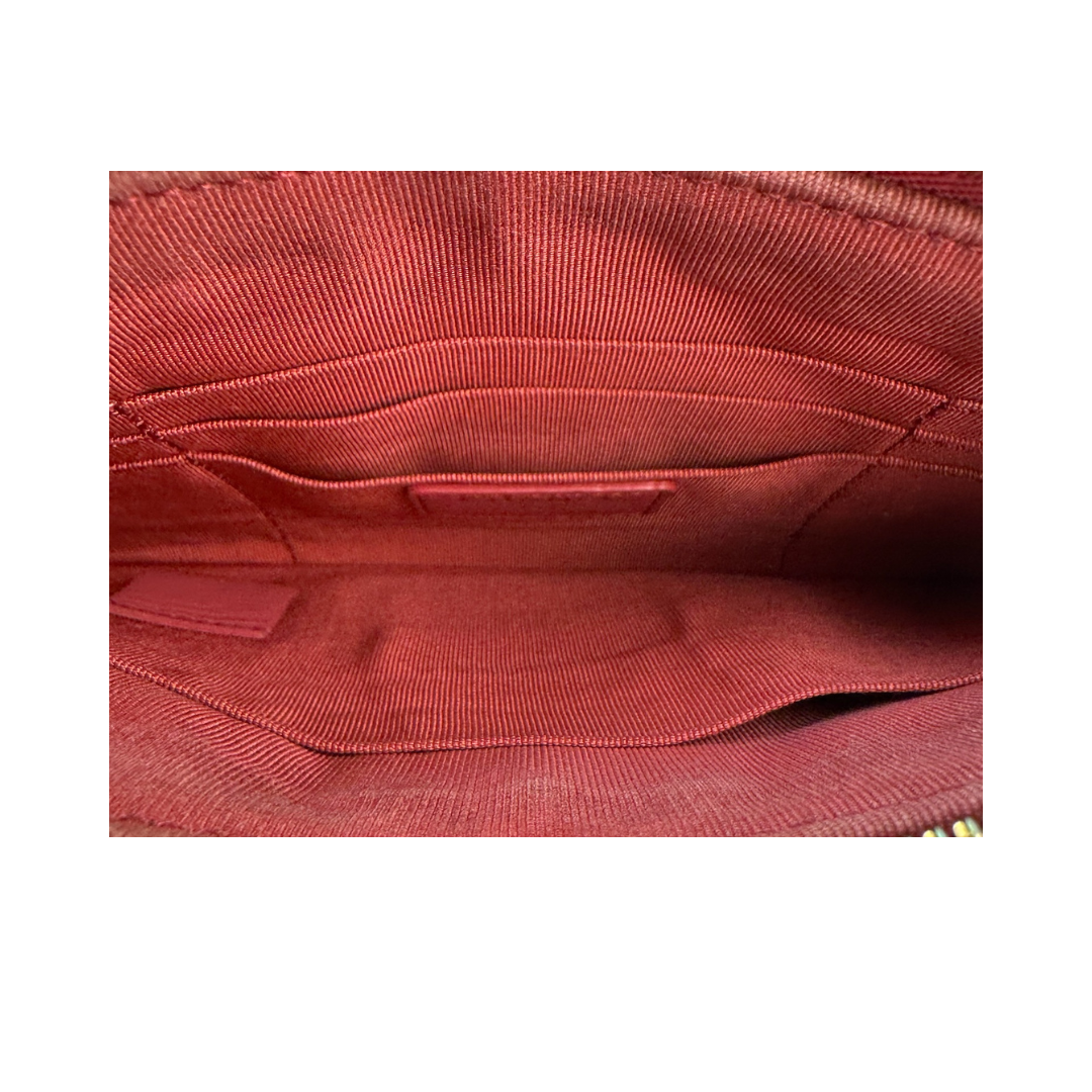 Chanel Pink Lambskin 19 Zipper Clutch