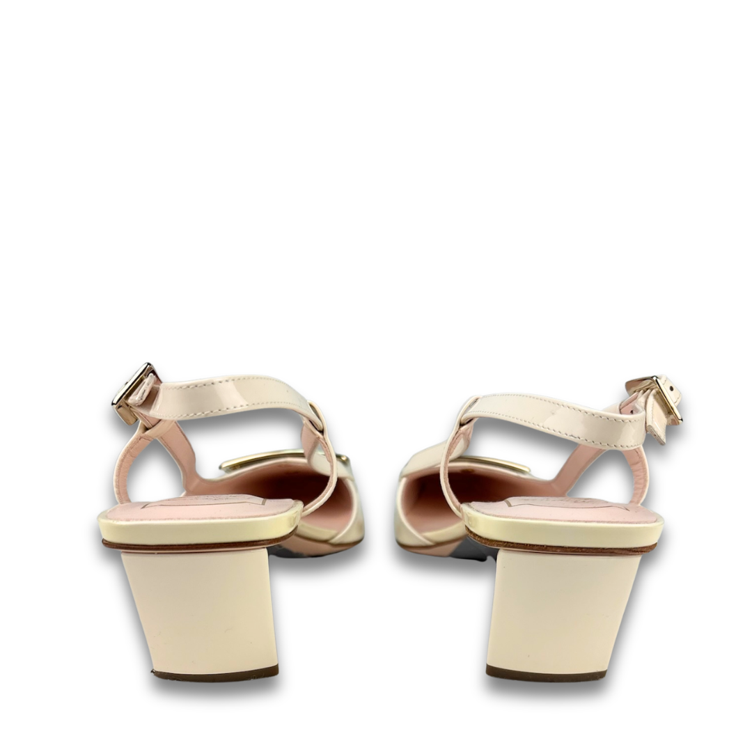 Roger Vivier White Slingbacks- Size 40