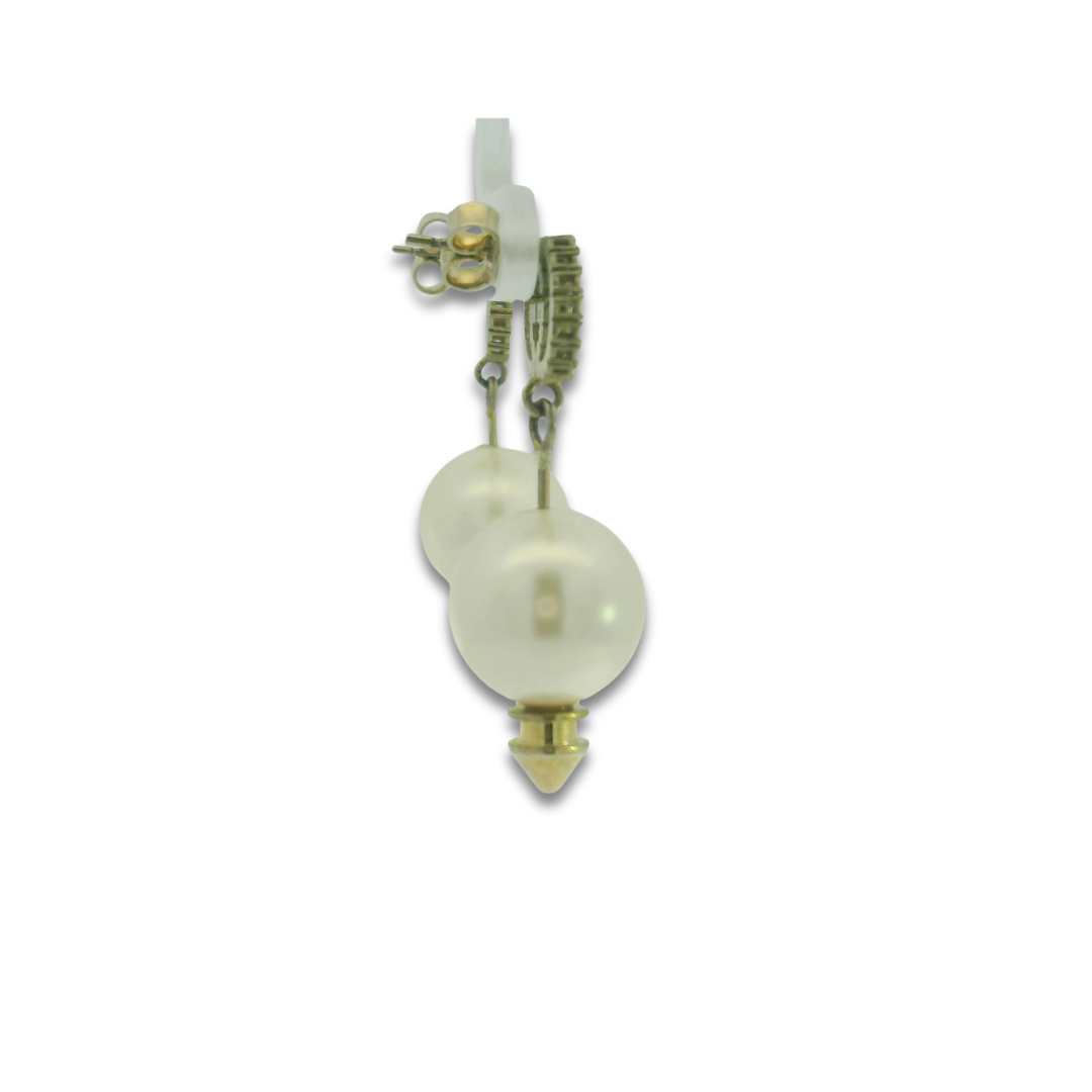 Gucci Logo Pearl Drop Earrings