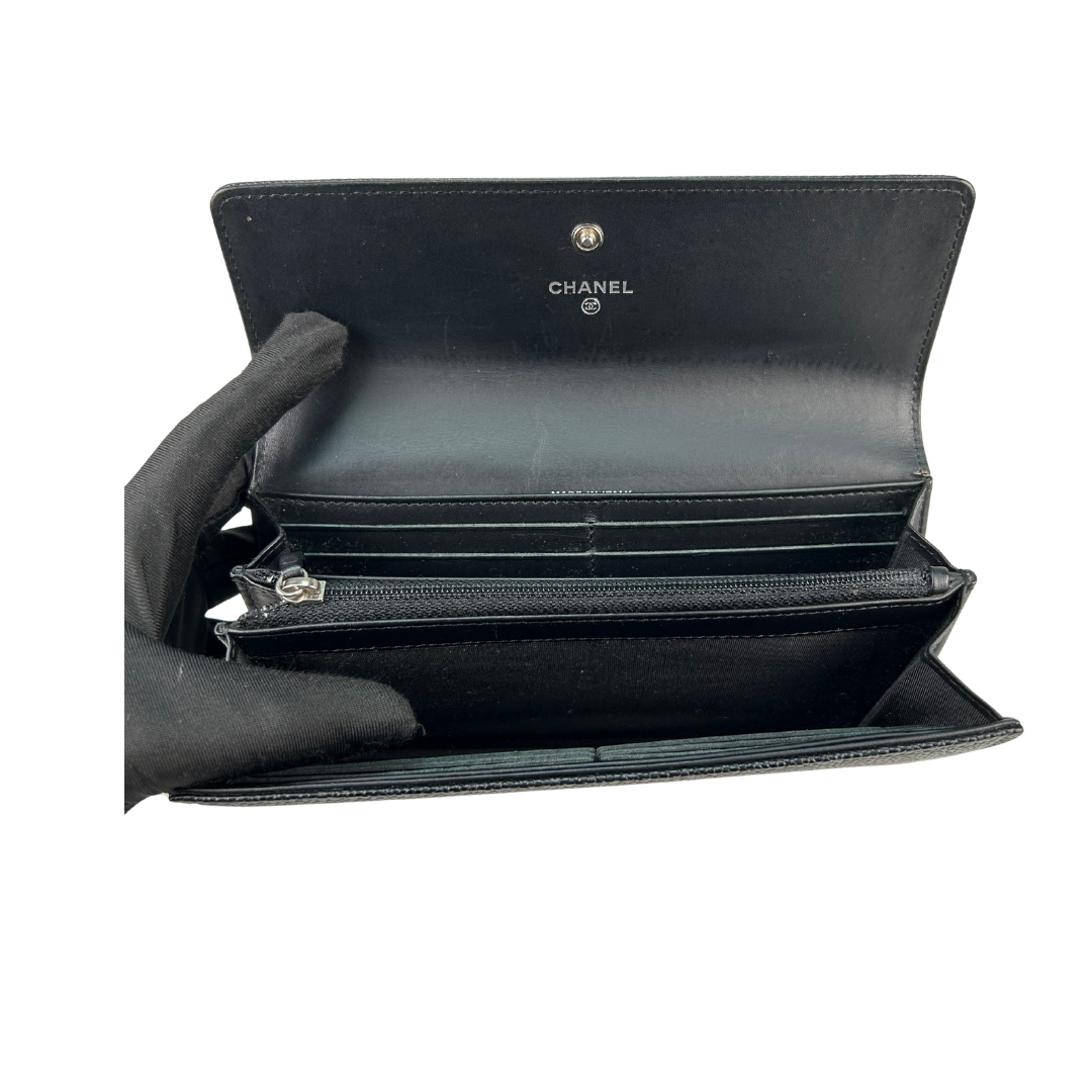 Chanel Timeless Caviar Snap Wallet