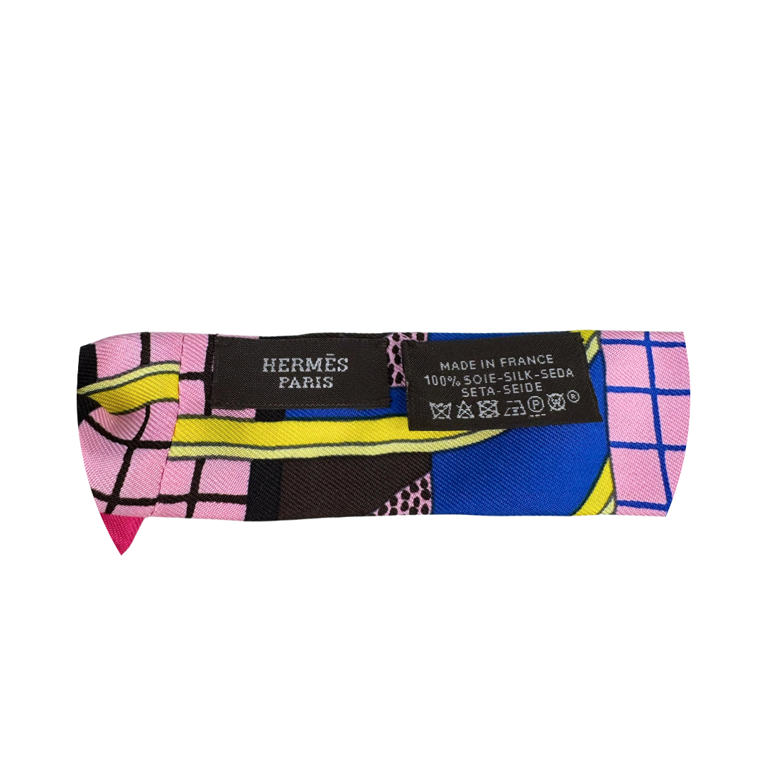Hermès Silk 'A Garden of Shapes' Twilly and Bowtie