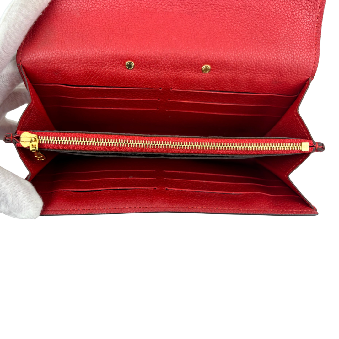 Louis Vuitton Monogram Pallas Wallet Red