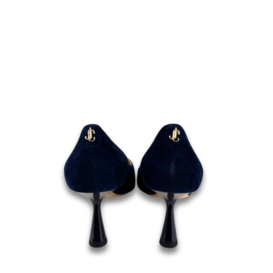 Jimmy Choo Navy Rene 65 Pumps - Size 39.5