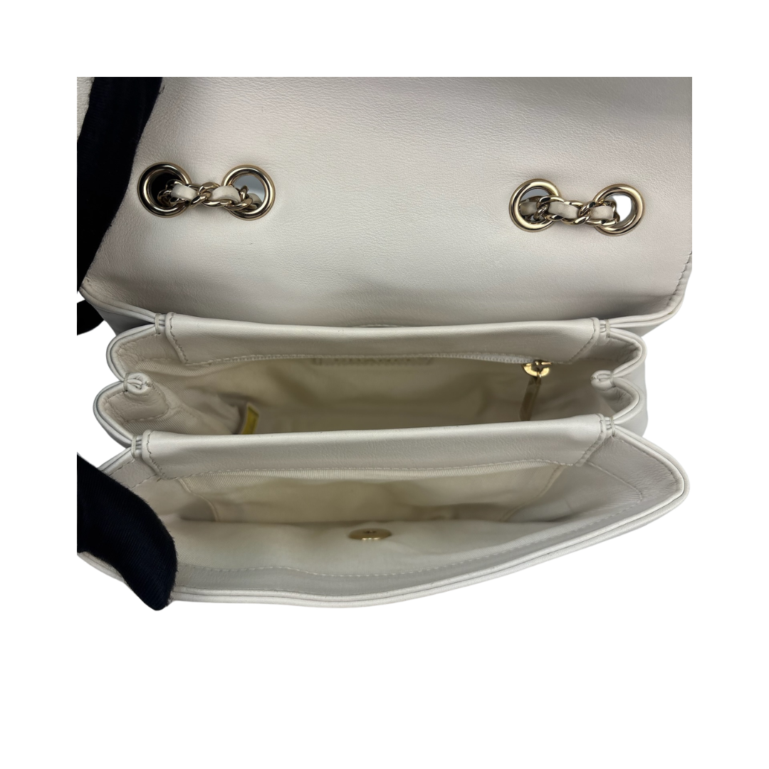 Chanel White Square Small Flap Bag
