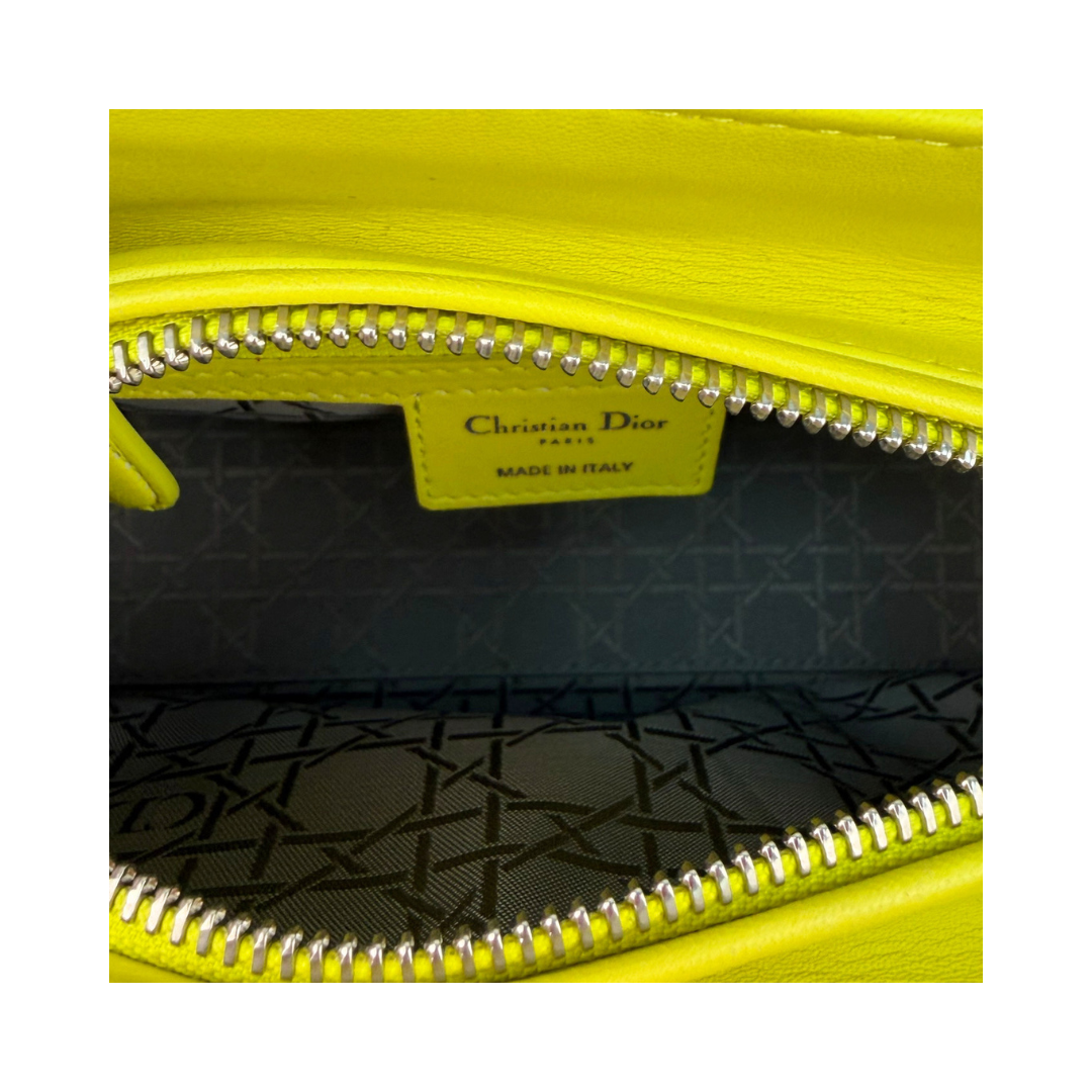 Dior Medium Yellow Lambskin Lady Dior