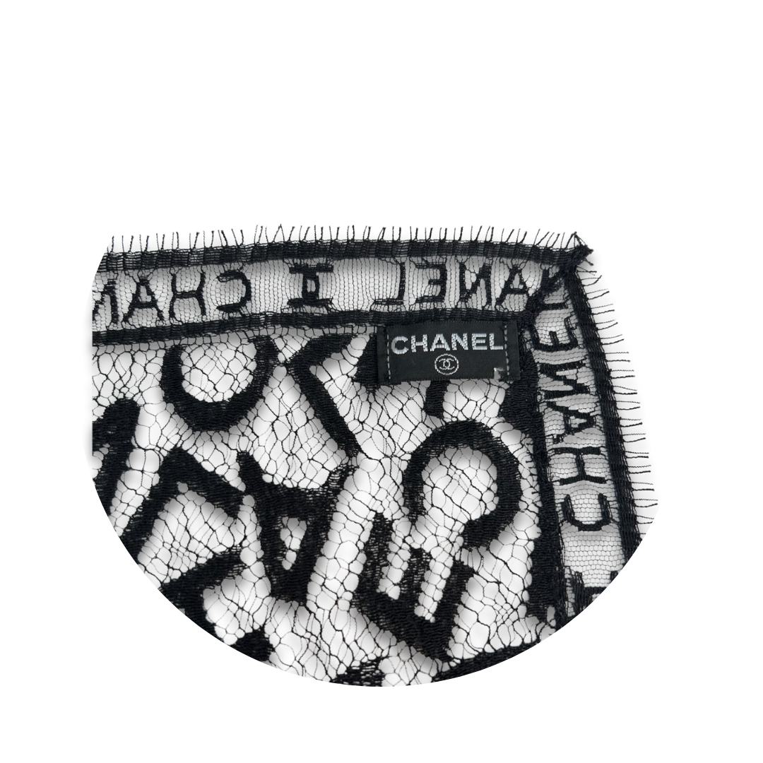 Chanel Logo Lace Shawl