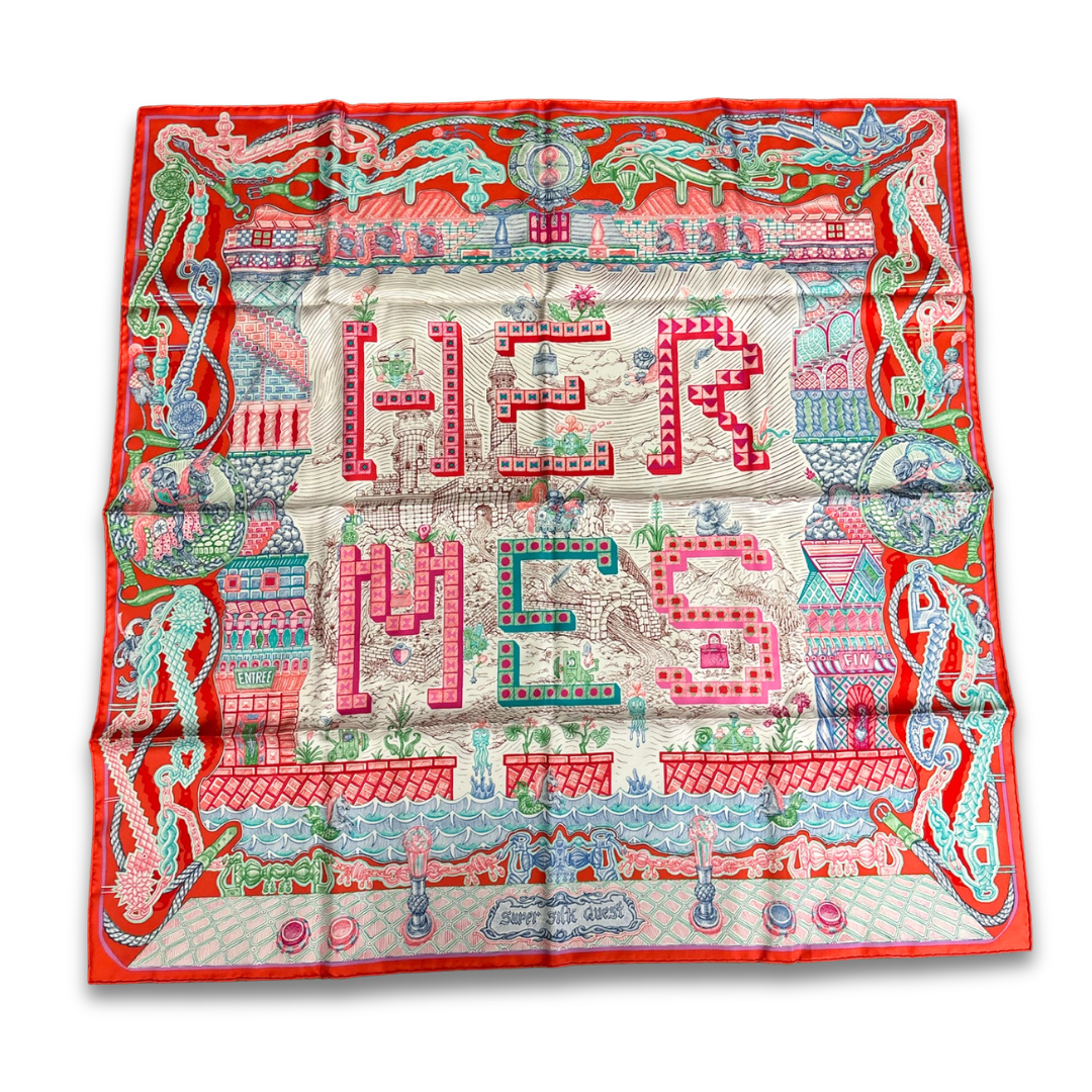 Hermès Super Silk Quest 90 Scarf