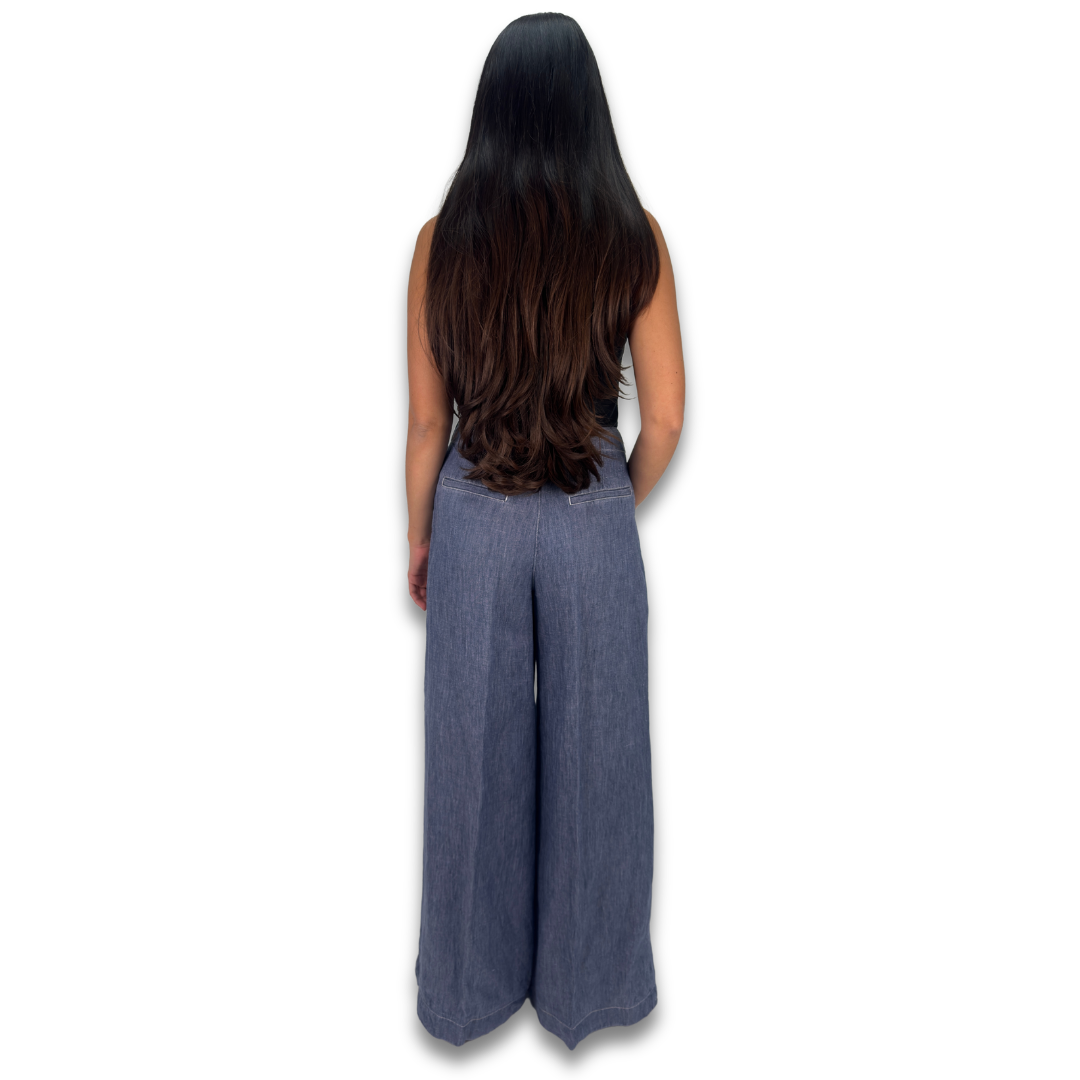 TWP Chambray Drew Trousers - Size 2