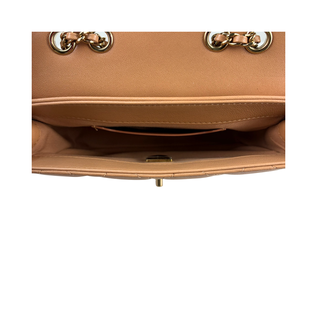 Chanel Caramel Hold The Line Small Single Flap