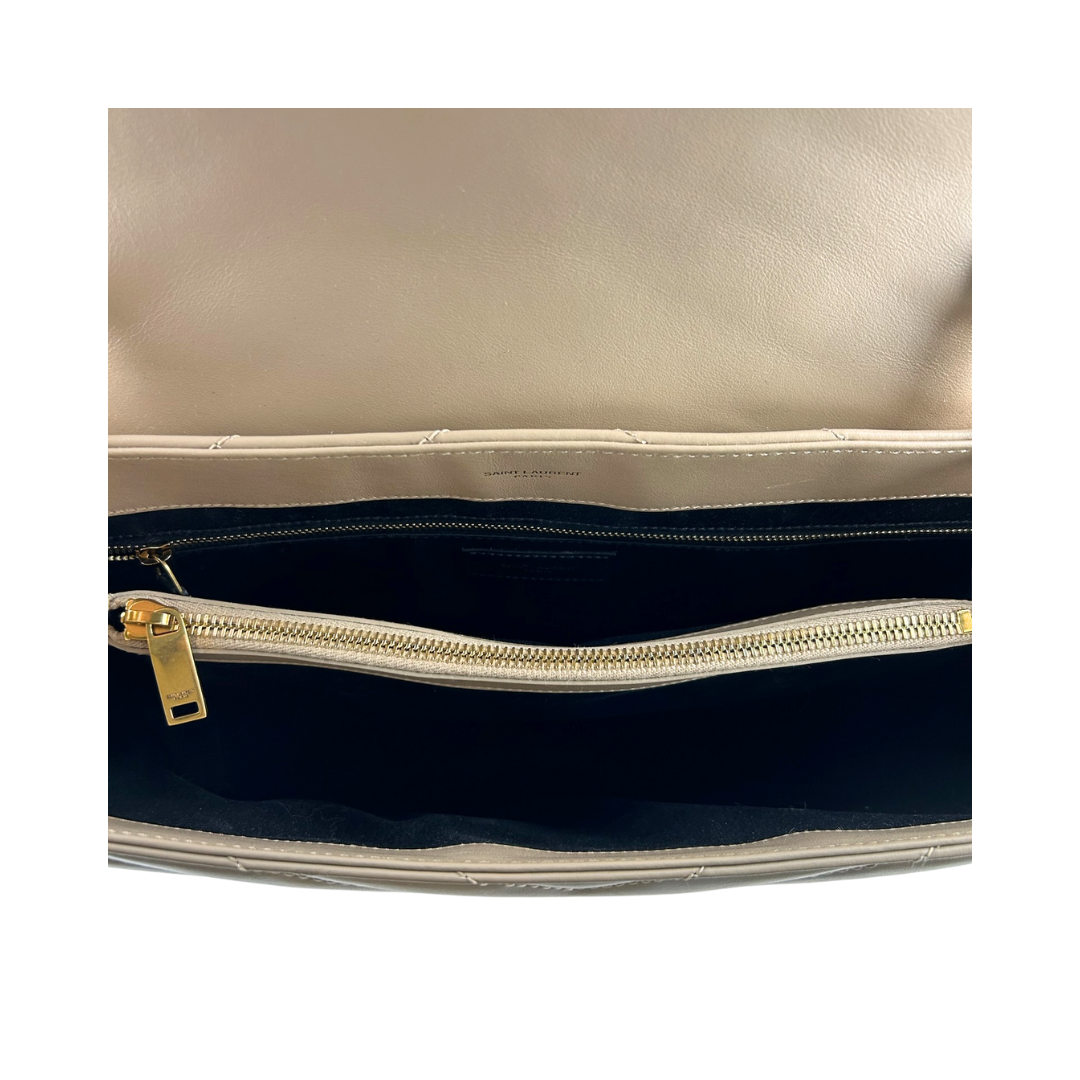 YSL Beige Large LouLou Shoulder Bag