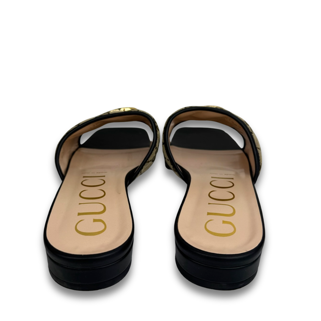 Gucci Monogram Marmont Slide Sandal - Size 41
