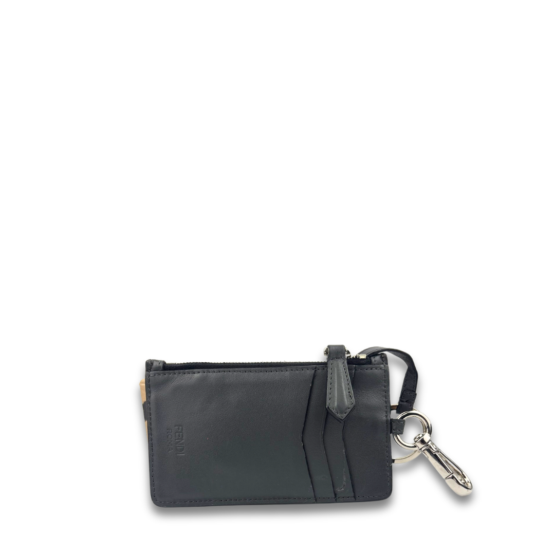 Fendi Faces Grey Card Holder