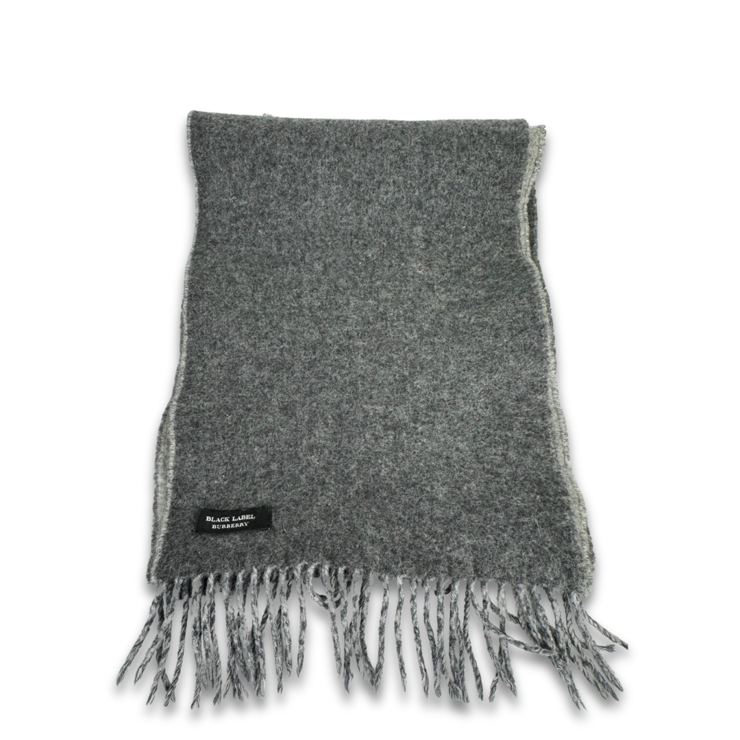 Burberry Grey Wool Scarf