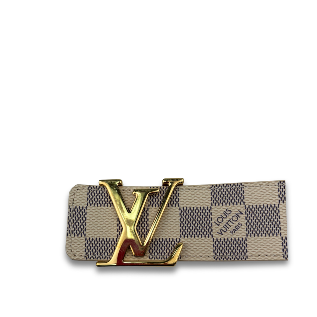 Louis Vuitton Damier Azur LV Initials Reversible Belt - Size 90