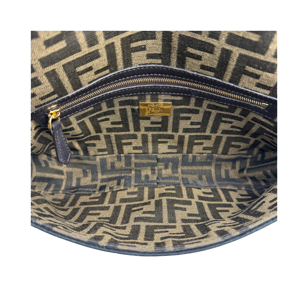 Fendi Zucca Jacquard Convertible Baguette