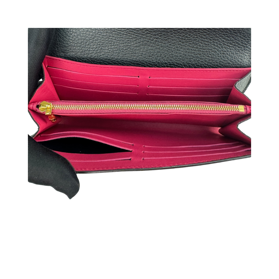 Louis Vuitton Black Capucines Flap Wallet