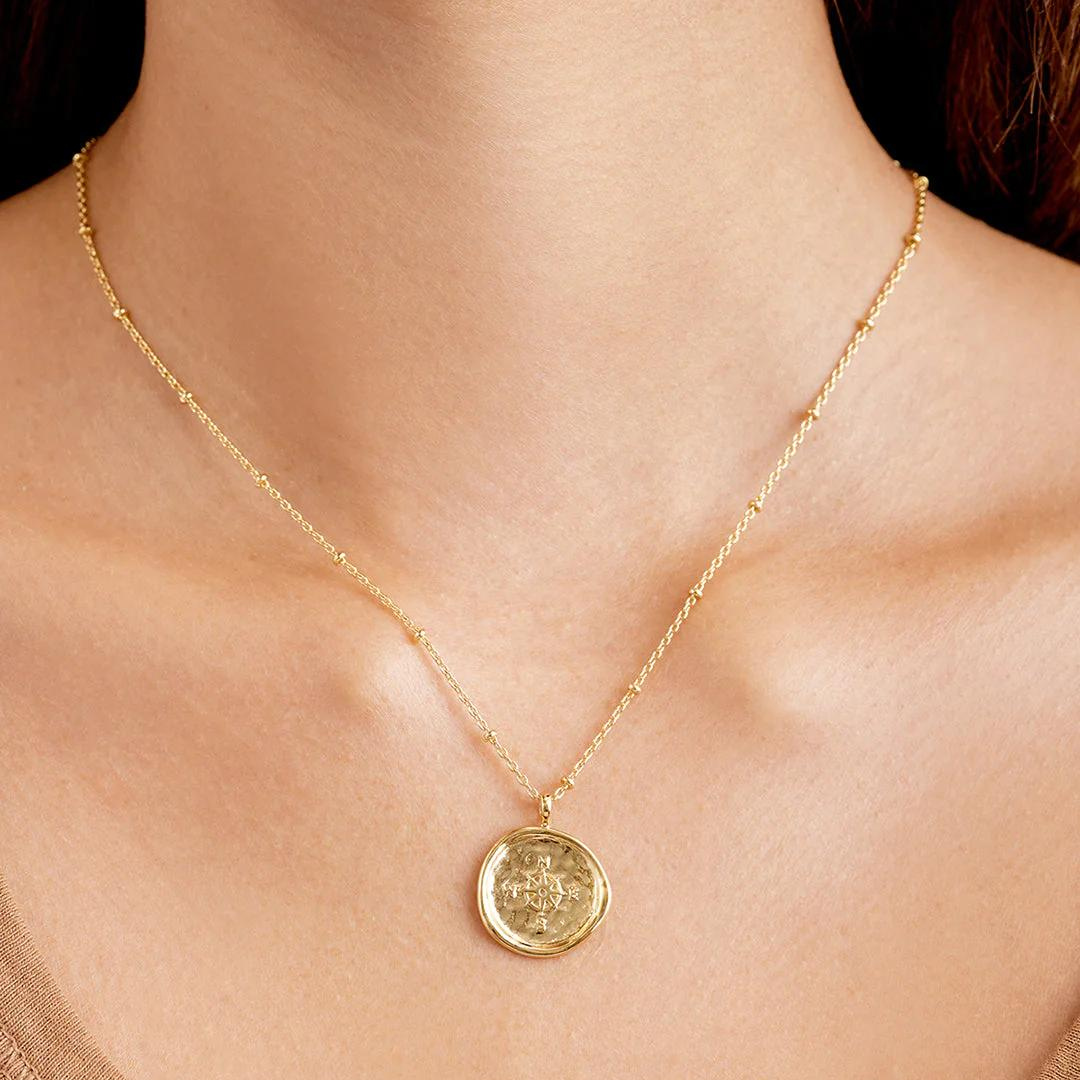Gorjana Compass Coin Necklace