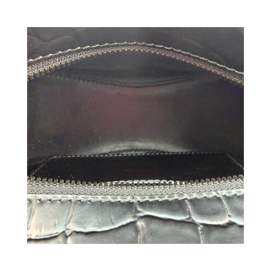 Balenciaga Matte Croc-Embossed Neo Classic City Bag