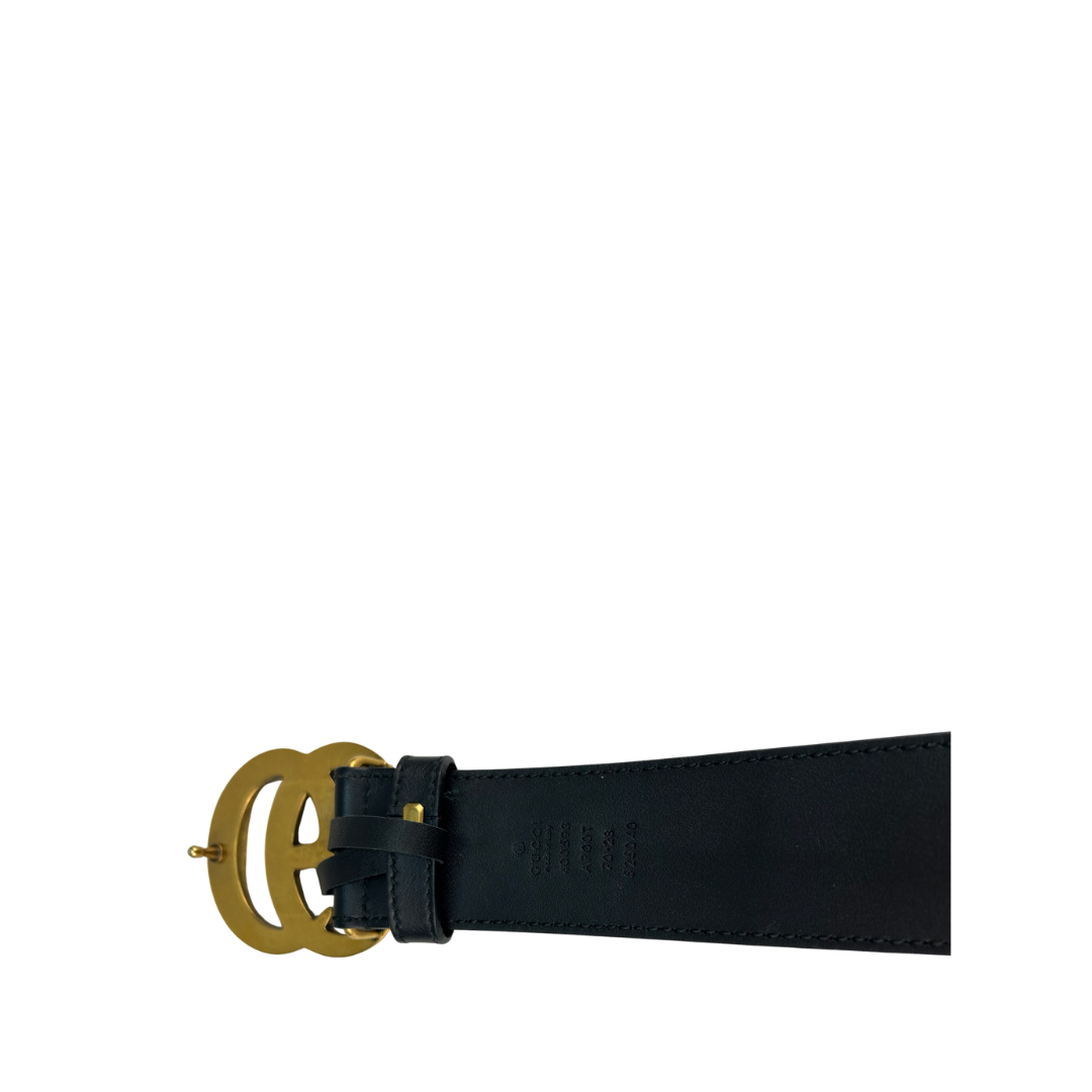 Gucci 1.5" Antique Gold Marmont Belt - Size 70