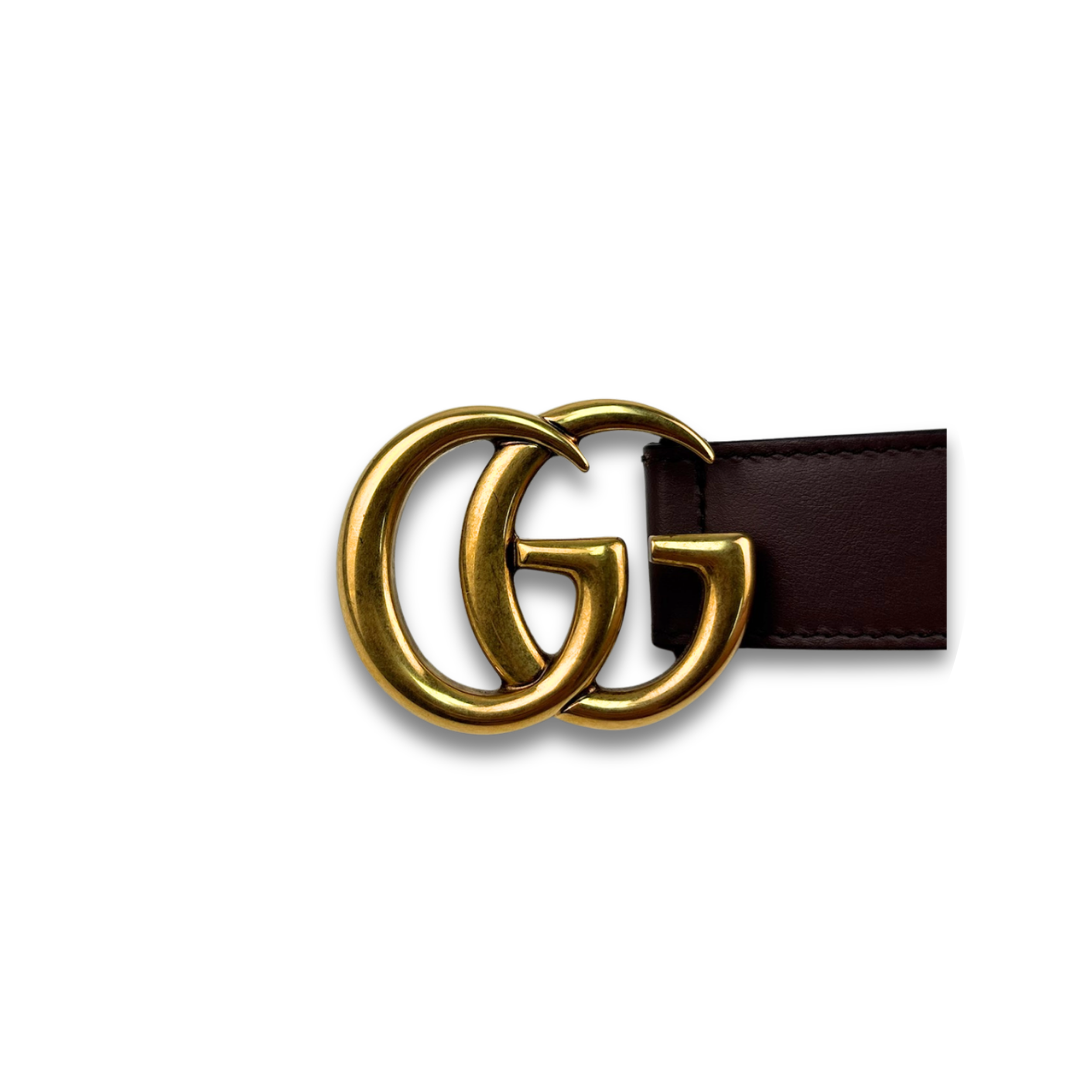 Gucci 1" Monogram Marmont Belt- Size 95