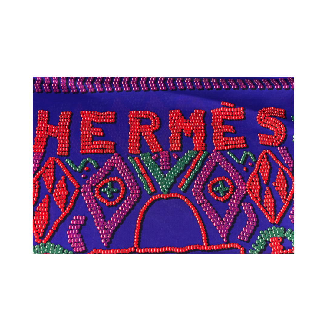 Hermès 'Kelly En Perles' Silk Scarf 90