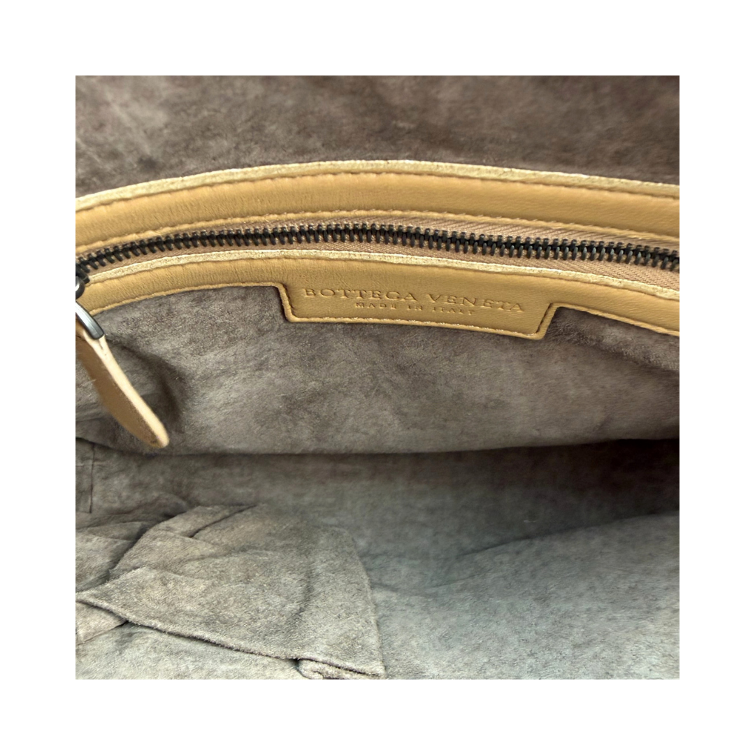 Bottega Veneta Beige Intrecciato Nodini Crossbody