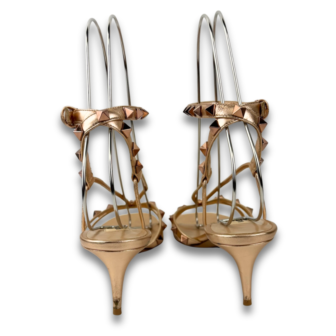 Valentino Rose Gold Kitten Heels - Size 36.5