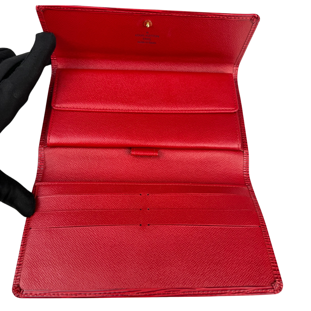 Louis Vuitton Red Epi Leather Long Wallet
