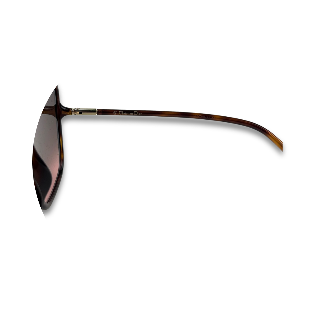 Dior Brown Oversized Square Sunglasses