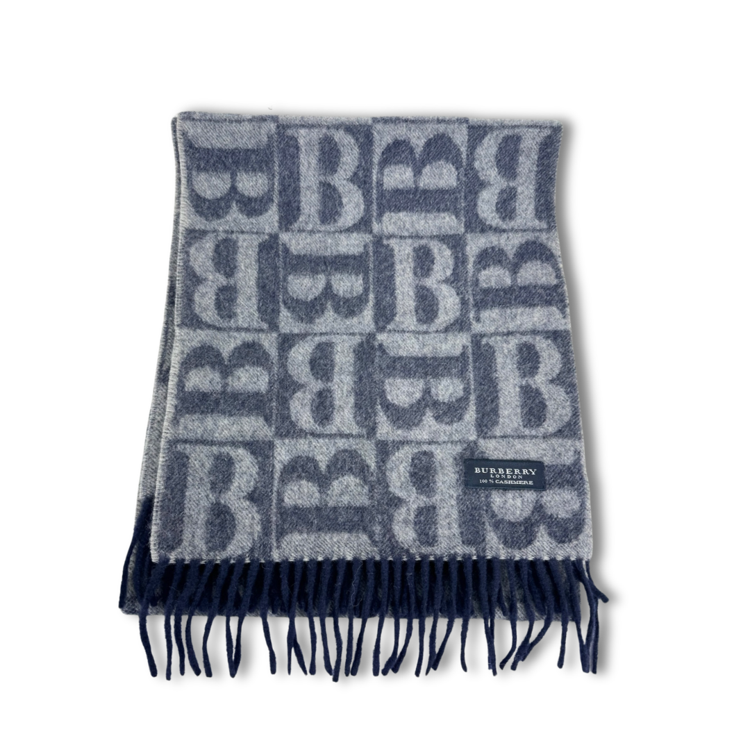 Burberry Blue Cashmere Scarf