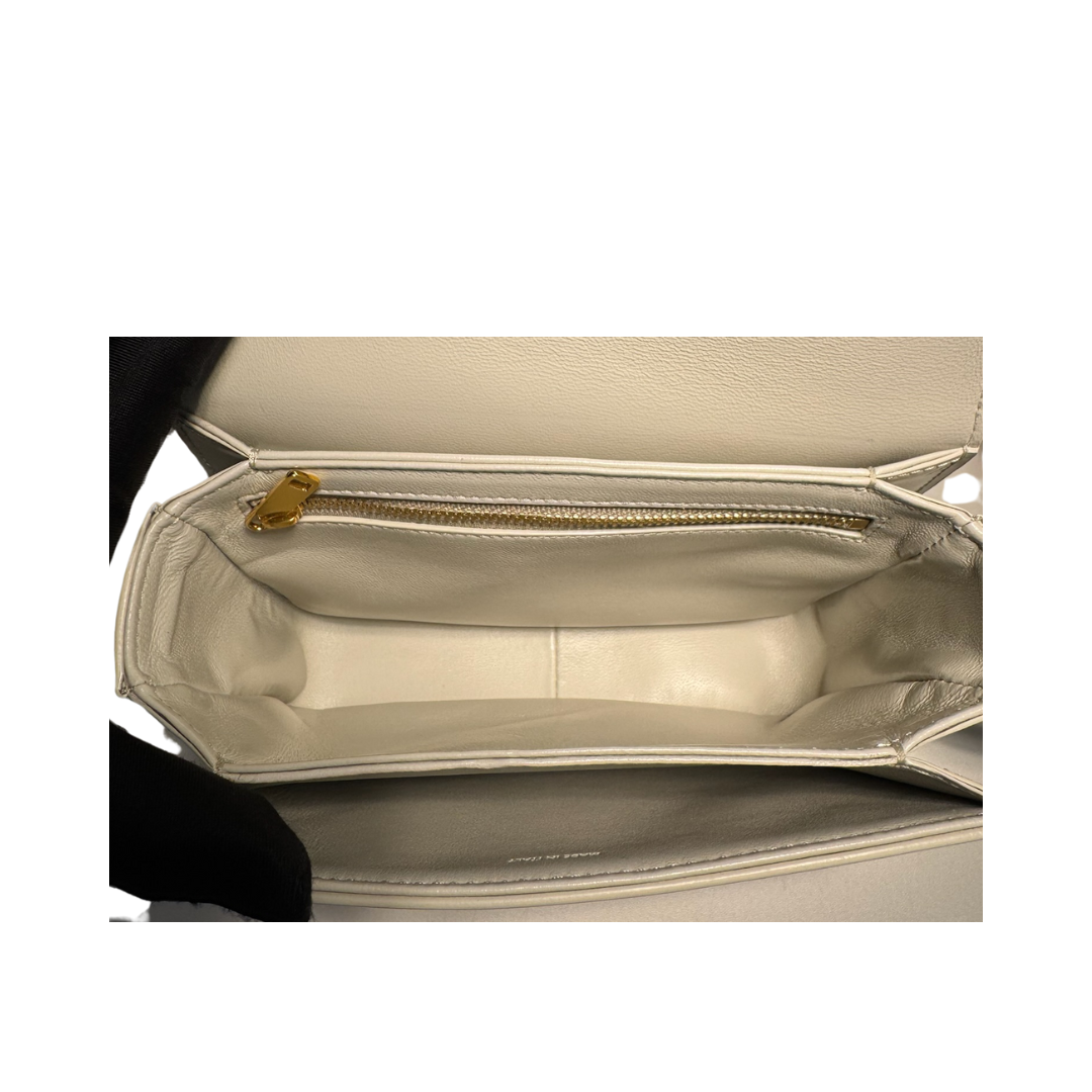 Celine White Teen Triomphe Bag