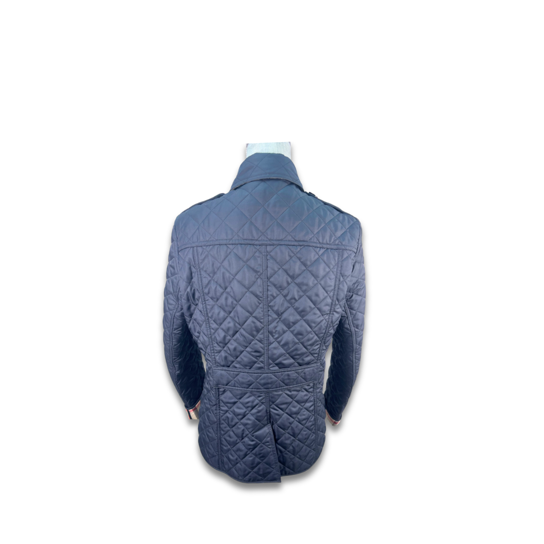 Burberry Navy Quilted Nylon Jacket