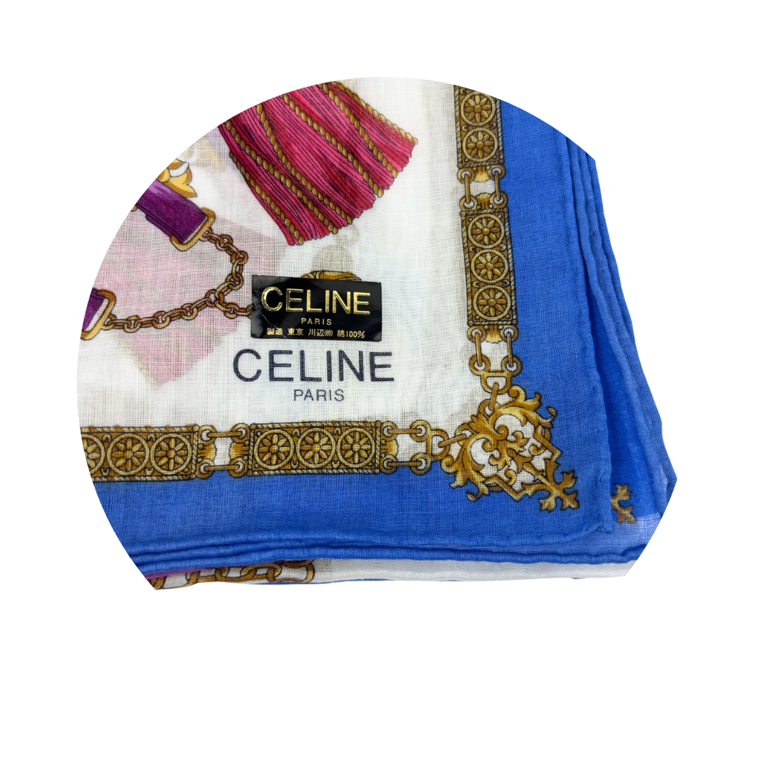 Celine Multicolor Tassel Cotton Handkerchief