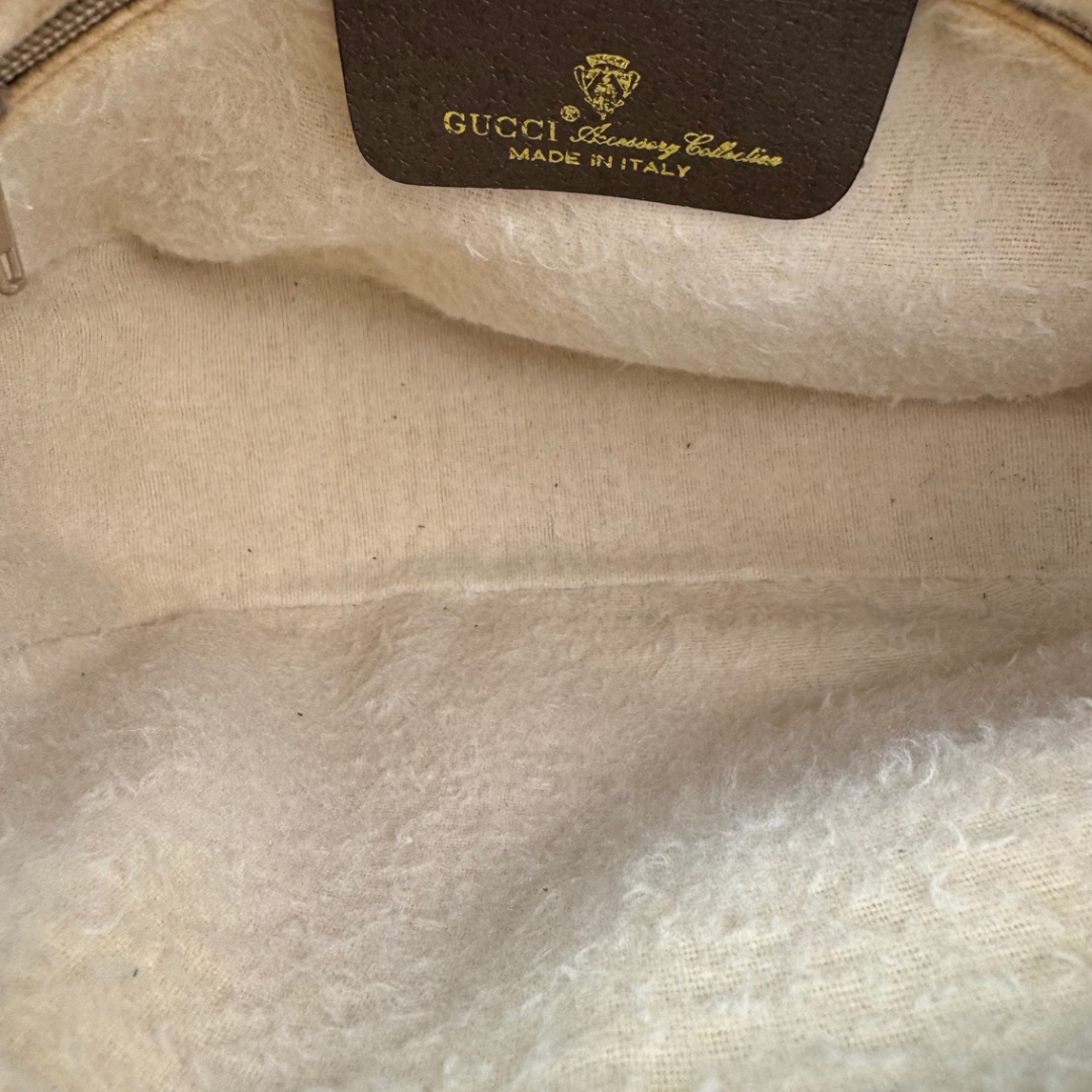 Gucci Brown Vintage Halfmoon Crossbody