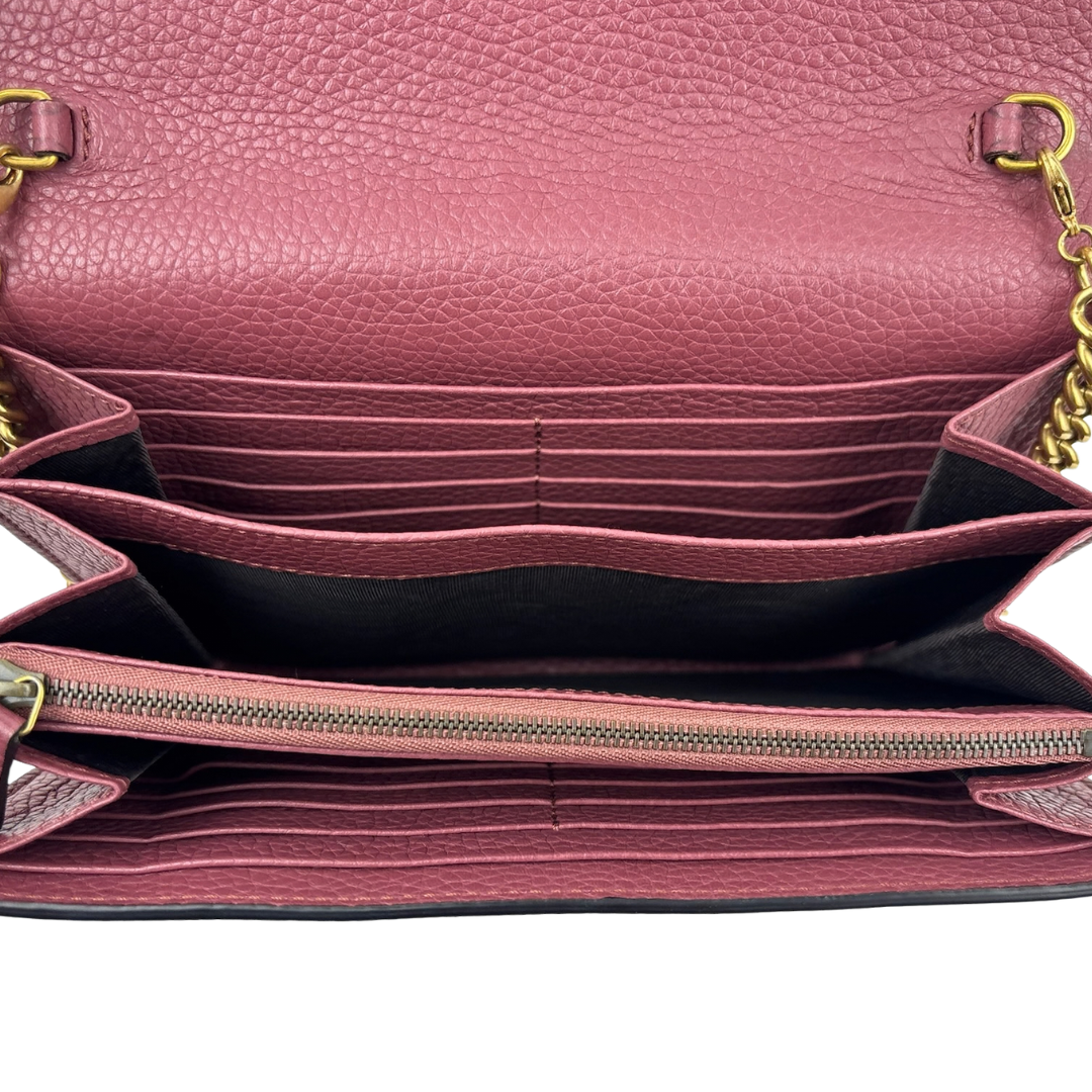Gucci Mauve Marmont Chain Wallet